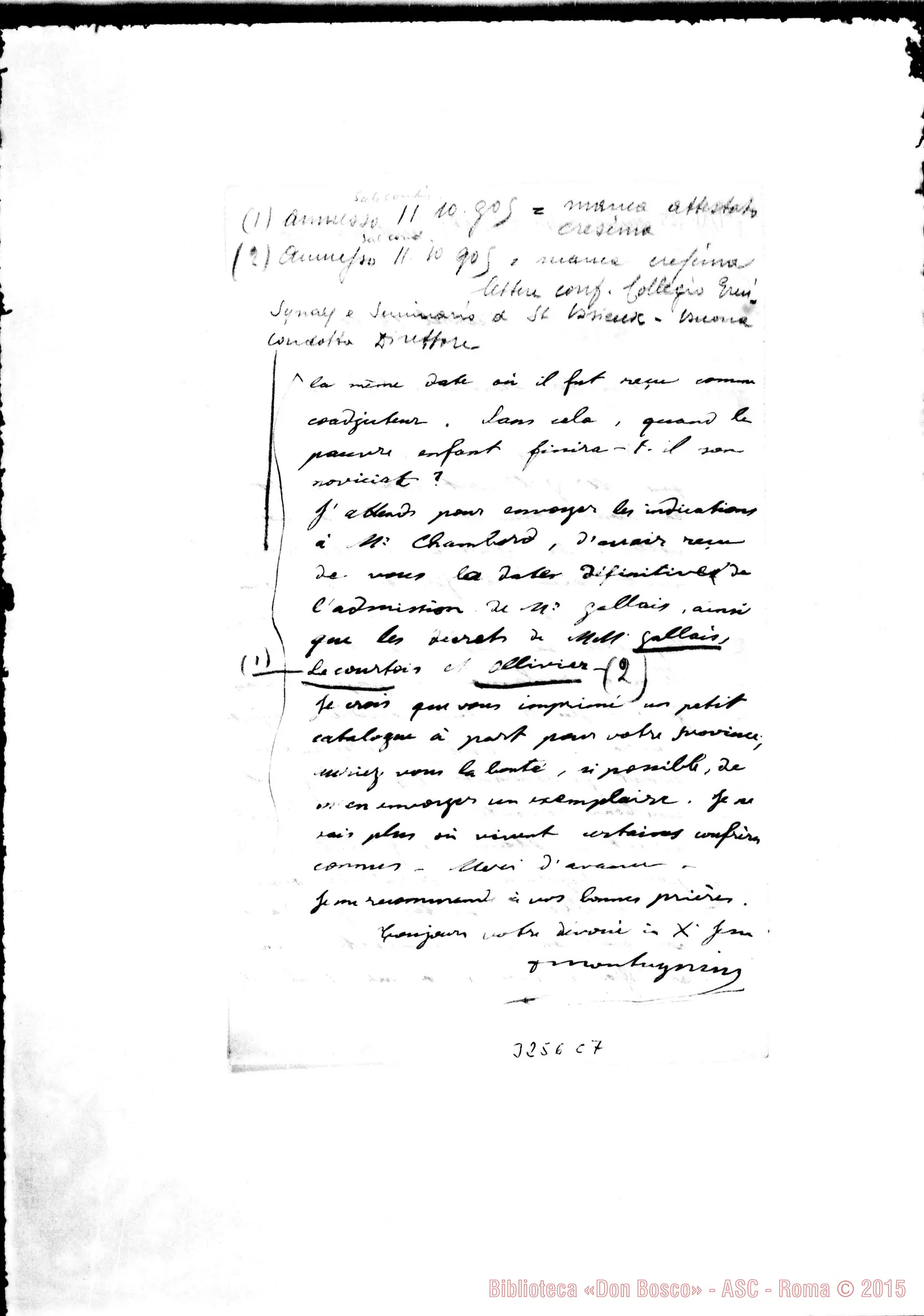 Fotogramma C 7 — Don Domenico Montagnini-Supérieur. Hechtel, 18-11-1905