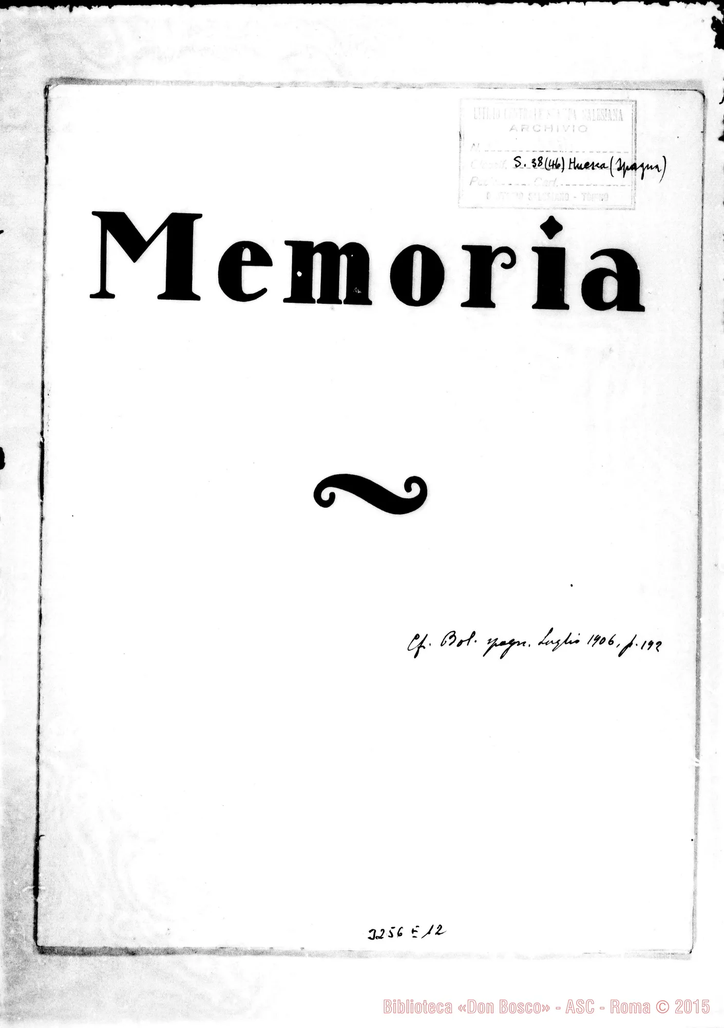 Fotogramma E 12 — Memoria