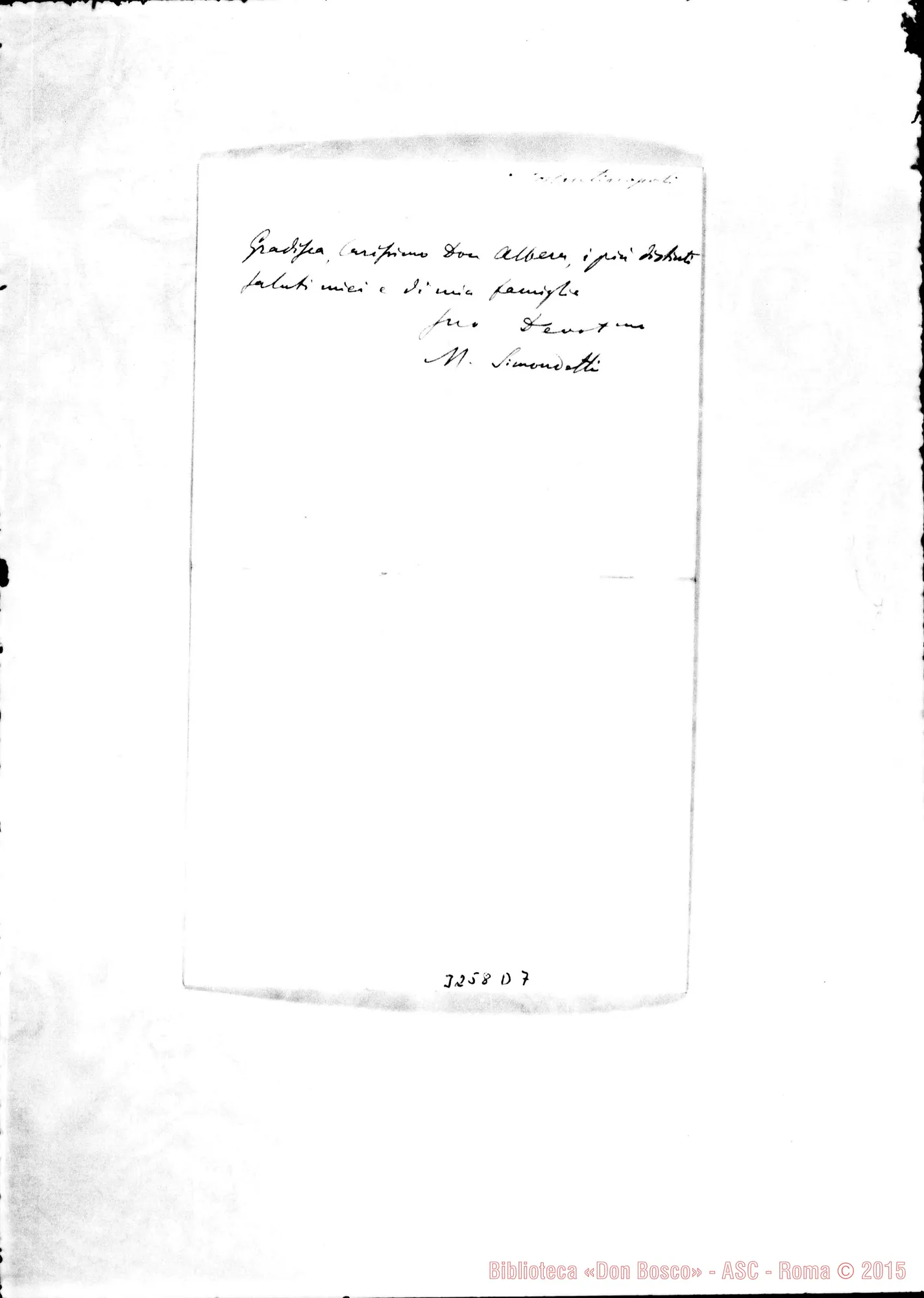 Fotogramma D 7 — Istanbul: M. Simondetti-Don Albera. Costantinopoli, 18-06-1892