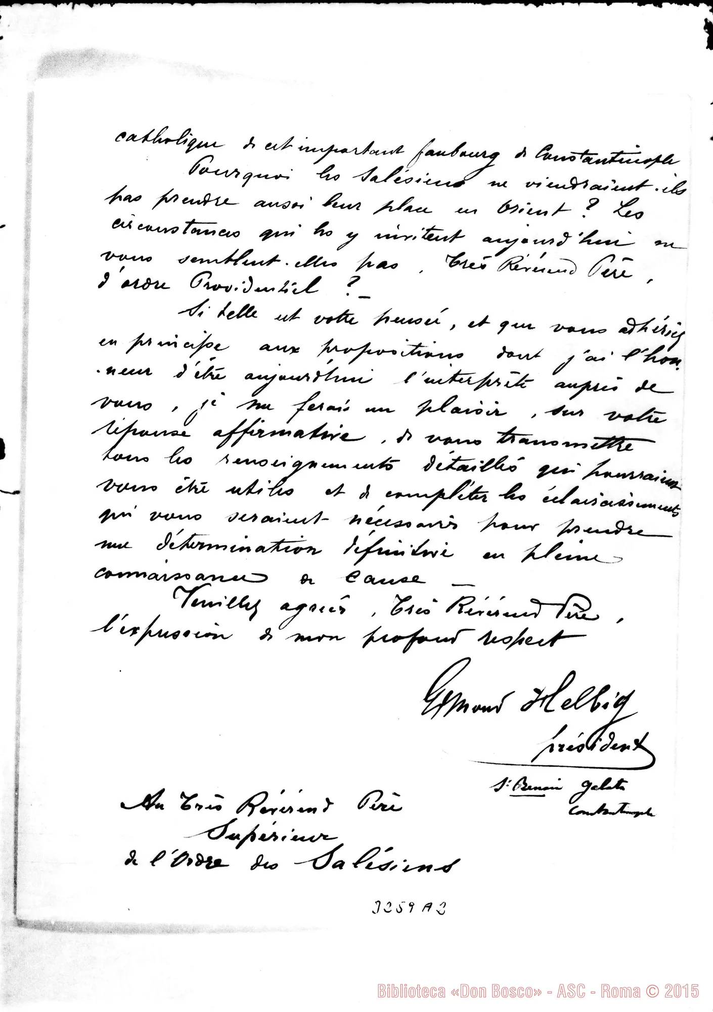 Fotogramma A 2 — Helbig, pres. di St. Vincenzo de’ Paoli-Don Rua. Galata, 6-08-1895