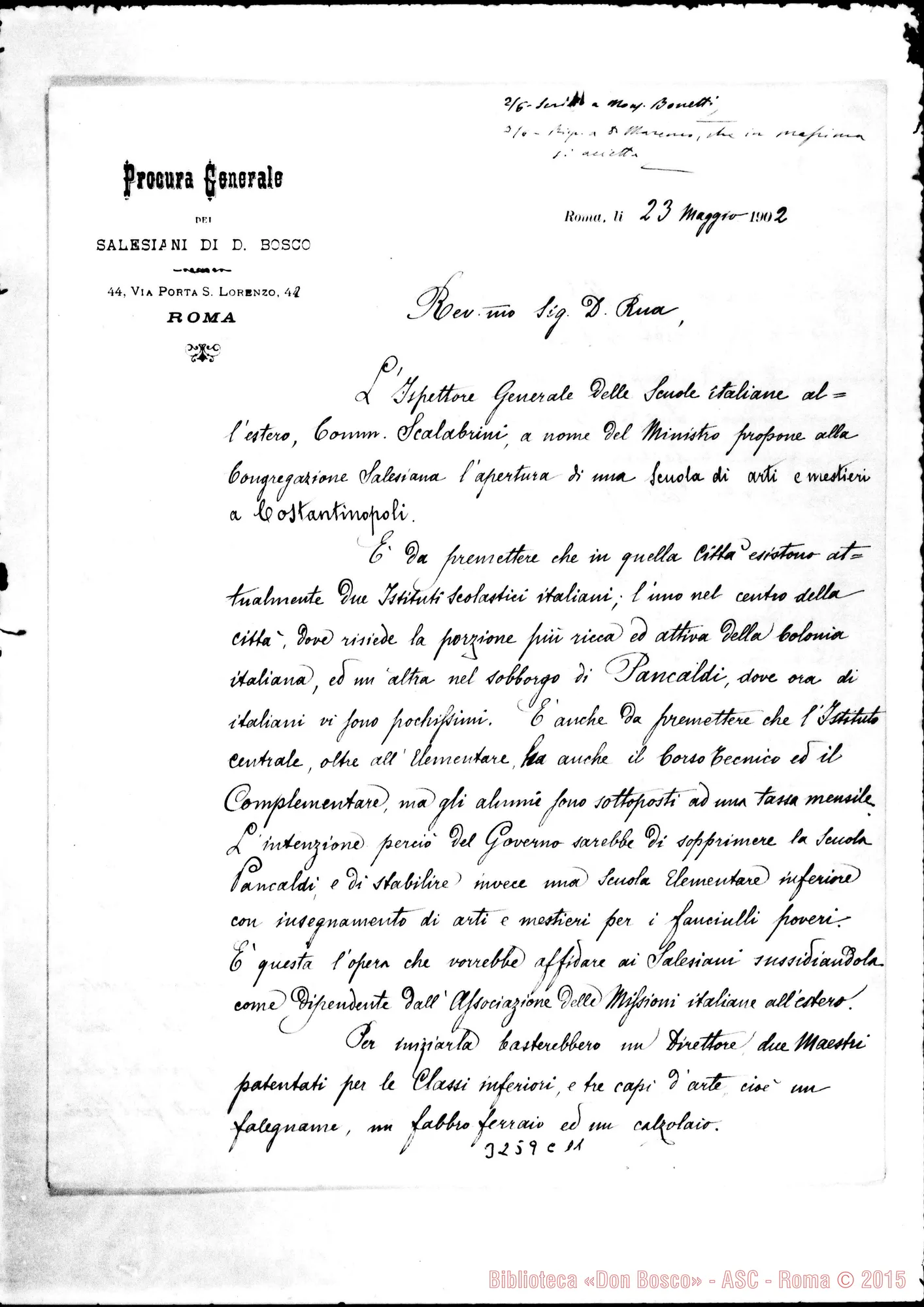 Fotogramma C 11 — Don Marenco-Don Rua. Roma, 23-05-1902