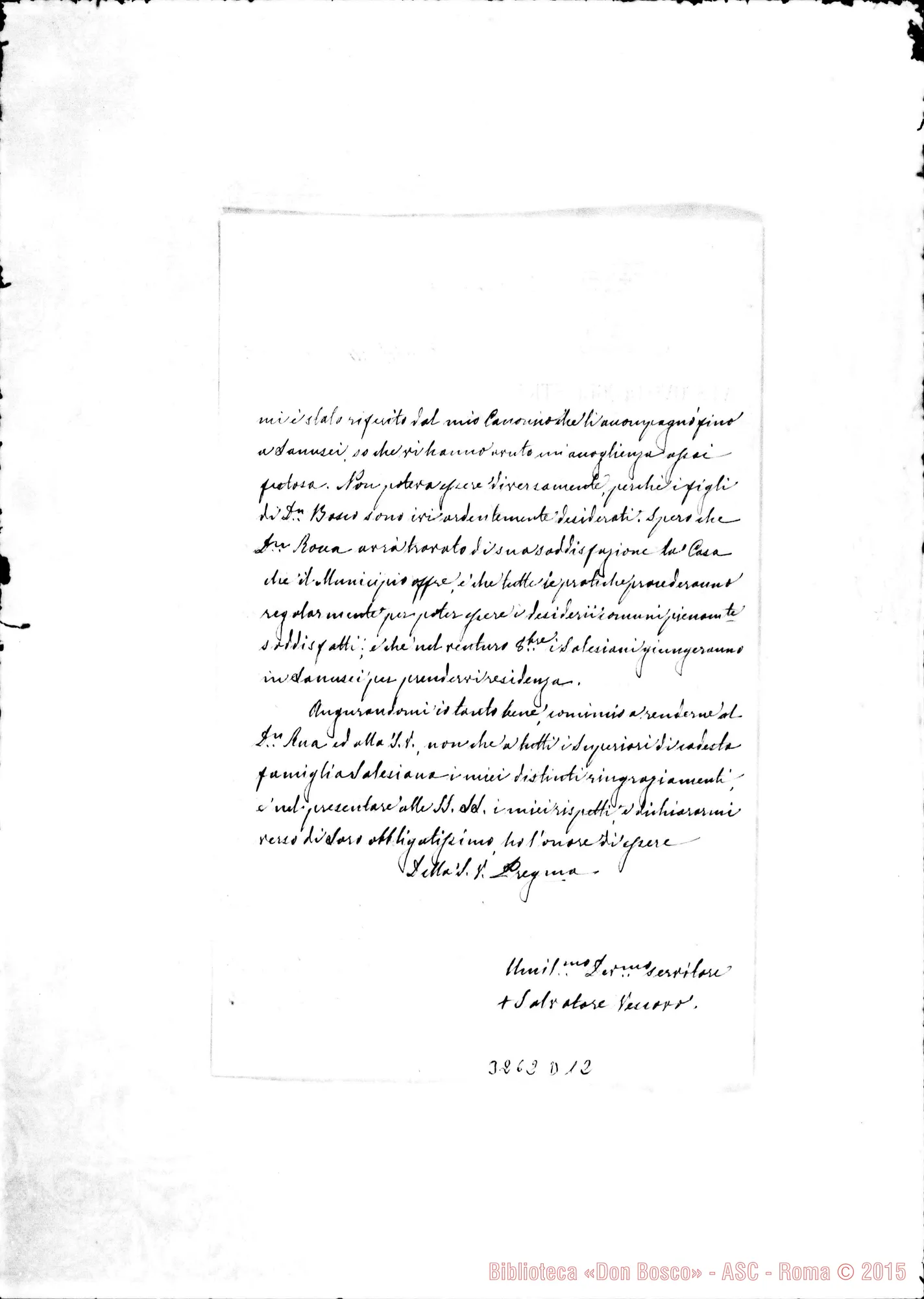 Fotogramma D 12 — Salvatore Depau, vesc.-Don Durando. Tortoli, 24-04-1898