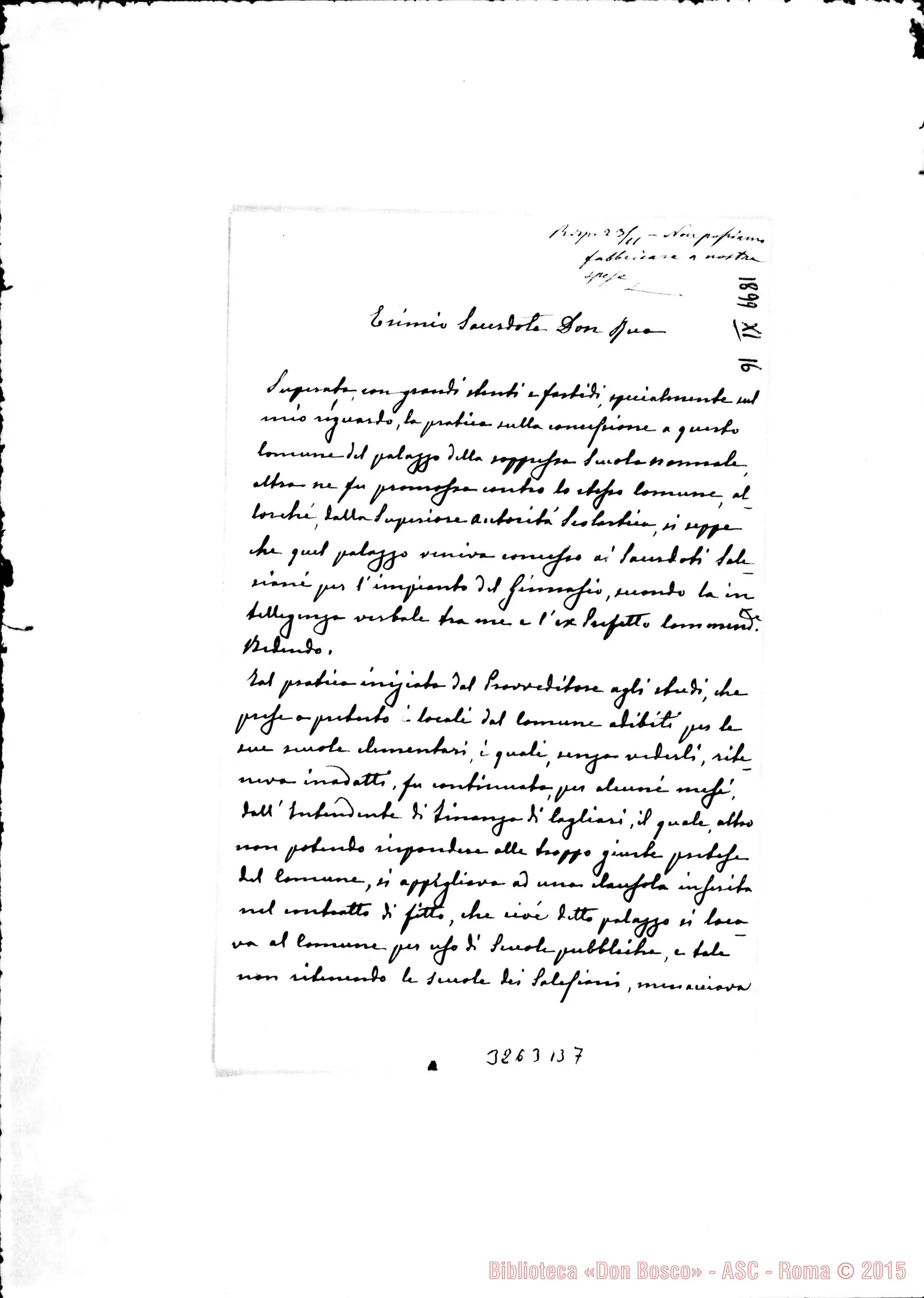 Fotogramma B 7 — Avv. Luigi Mameli, sindaco-Don Rua. Lanusei, 16-11-1899