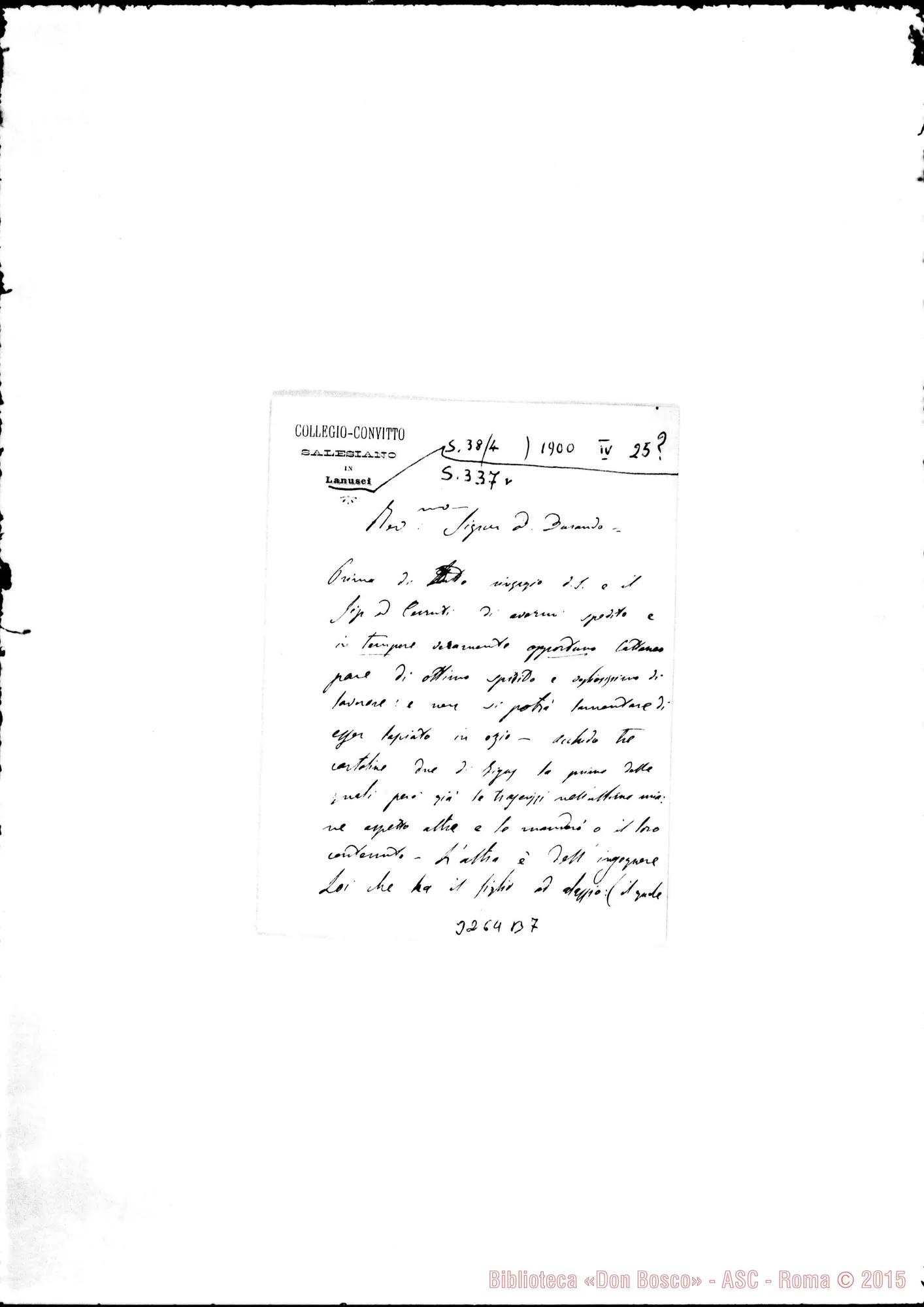 Fotogramma B 7 — Don Ottonello-Don Durando. Lanusei, 25-04-1900