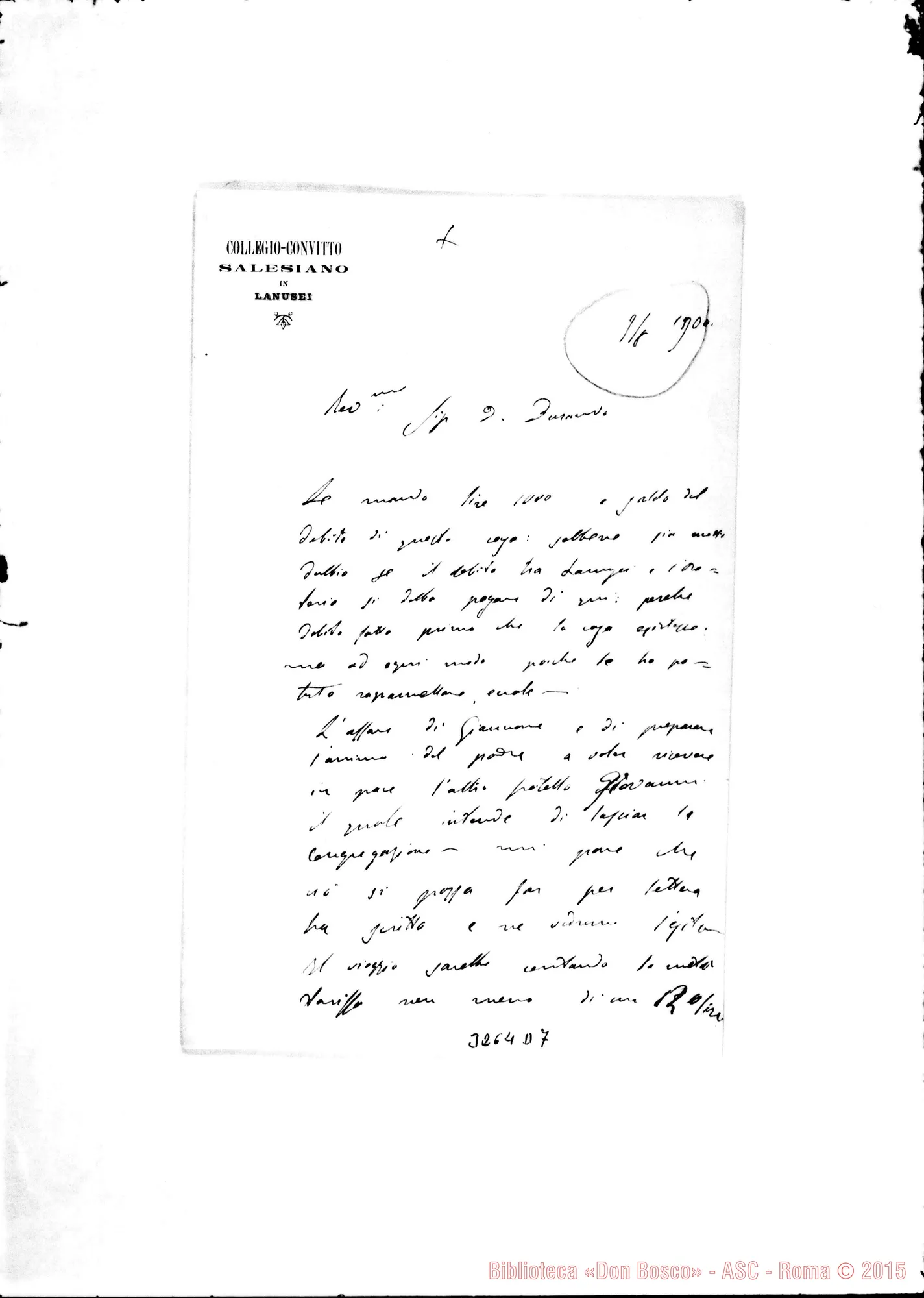 Fotogramma D 7 — Don Ottonello-Don Durando. Lanusei, 9-08-1900