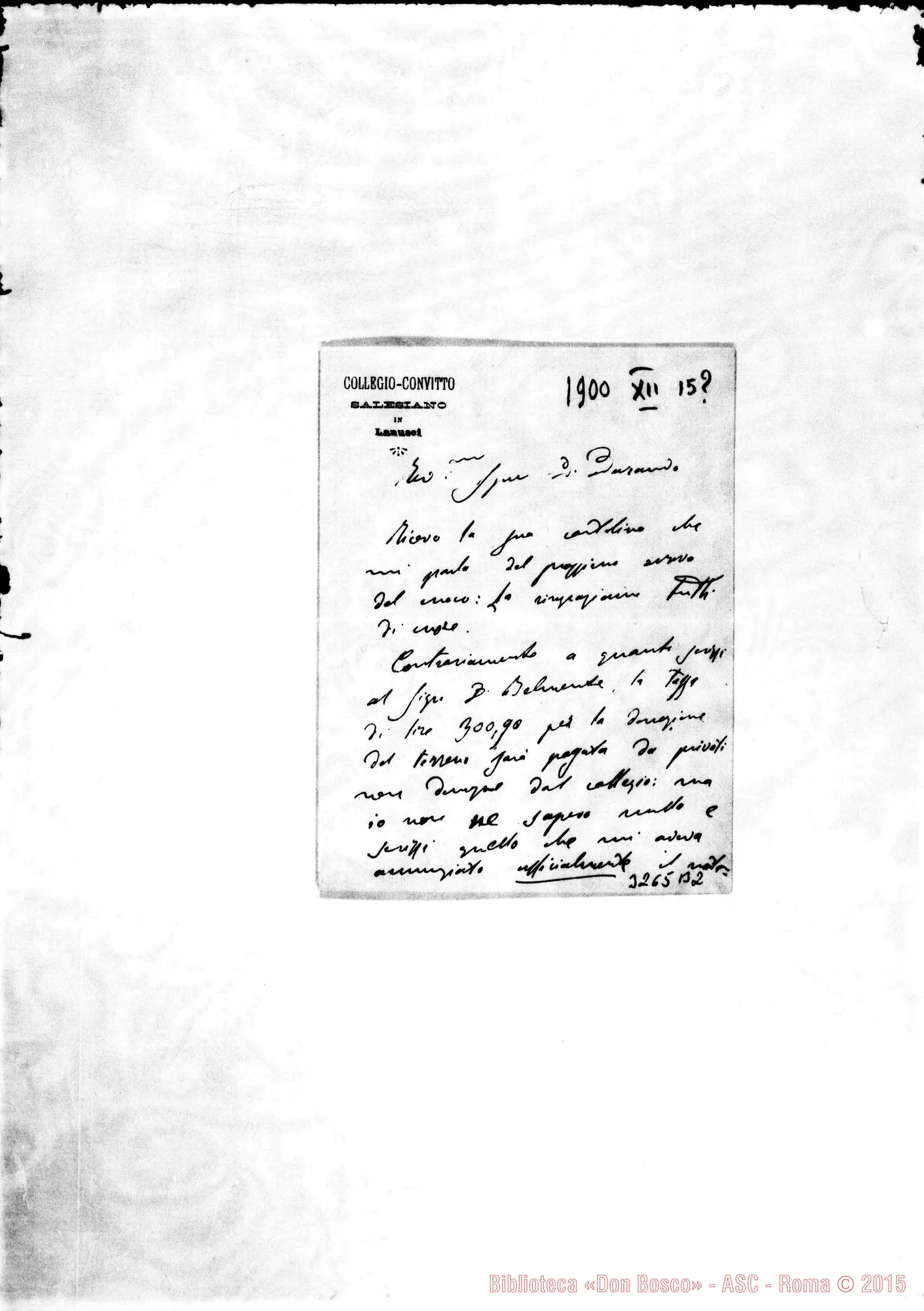 Fotogramma B 2 — Don Ottonello-Don Durando. Lanusei, 15-12-1900
