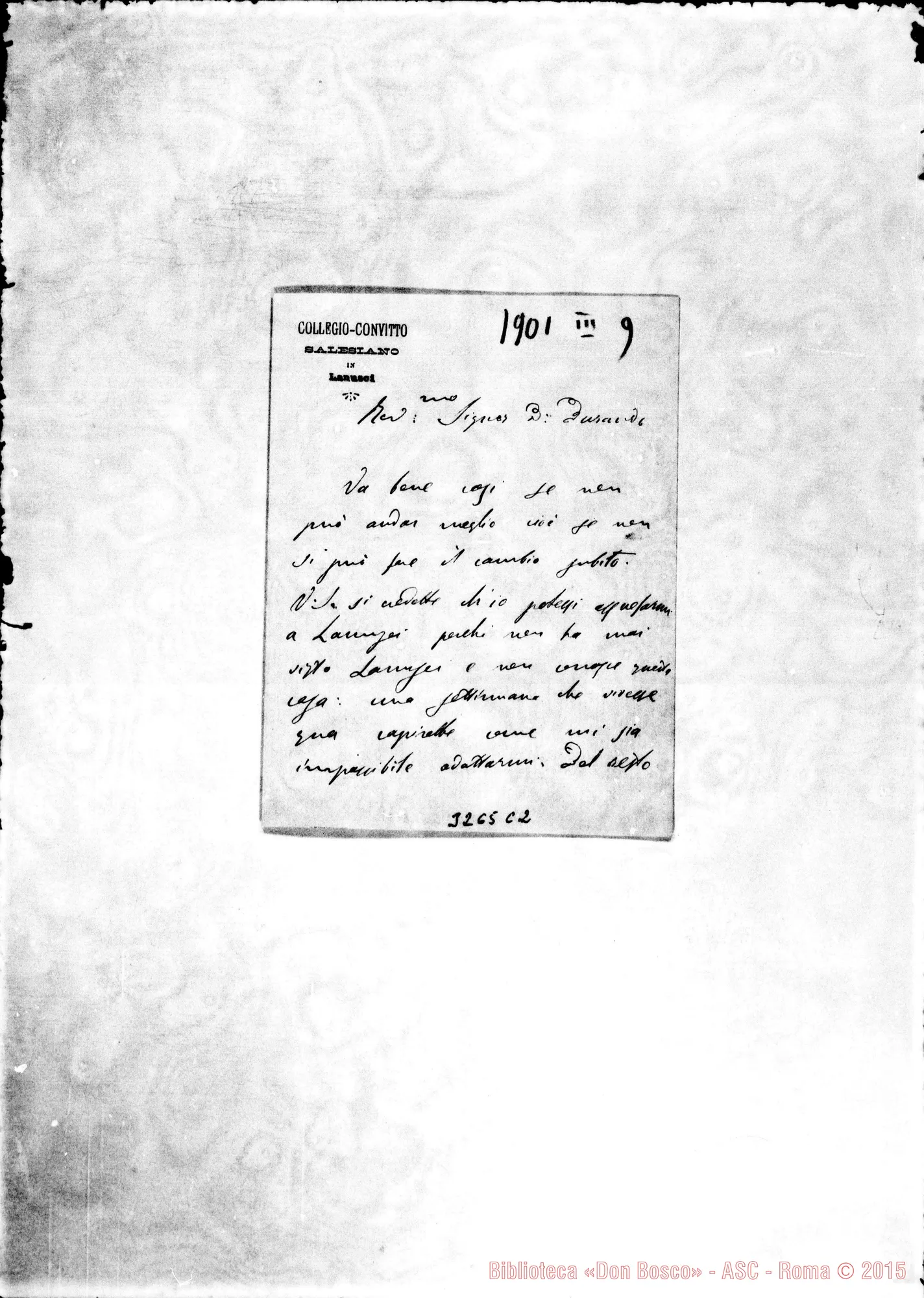 Fotogramma C 2 — Don Ottonello-Don Durando. Lanusei, 9-03-1901