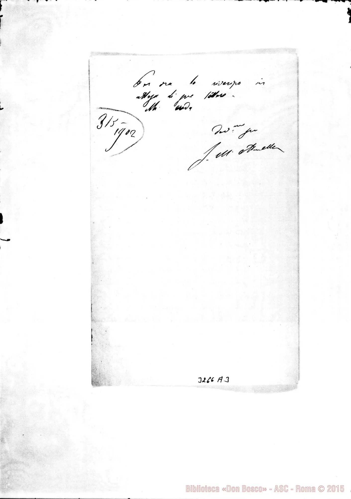 Fotogramma A 3 — Don Ottonello-Don Durando. Lanusei, 3-03-1902
