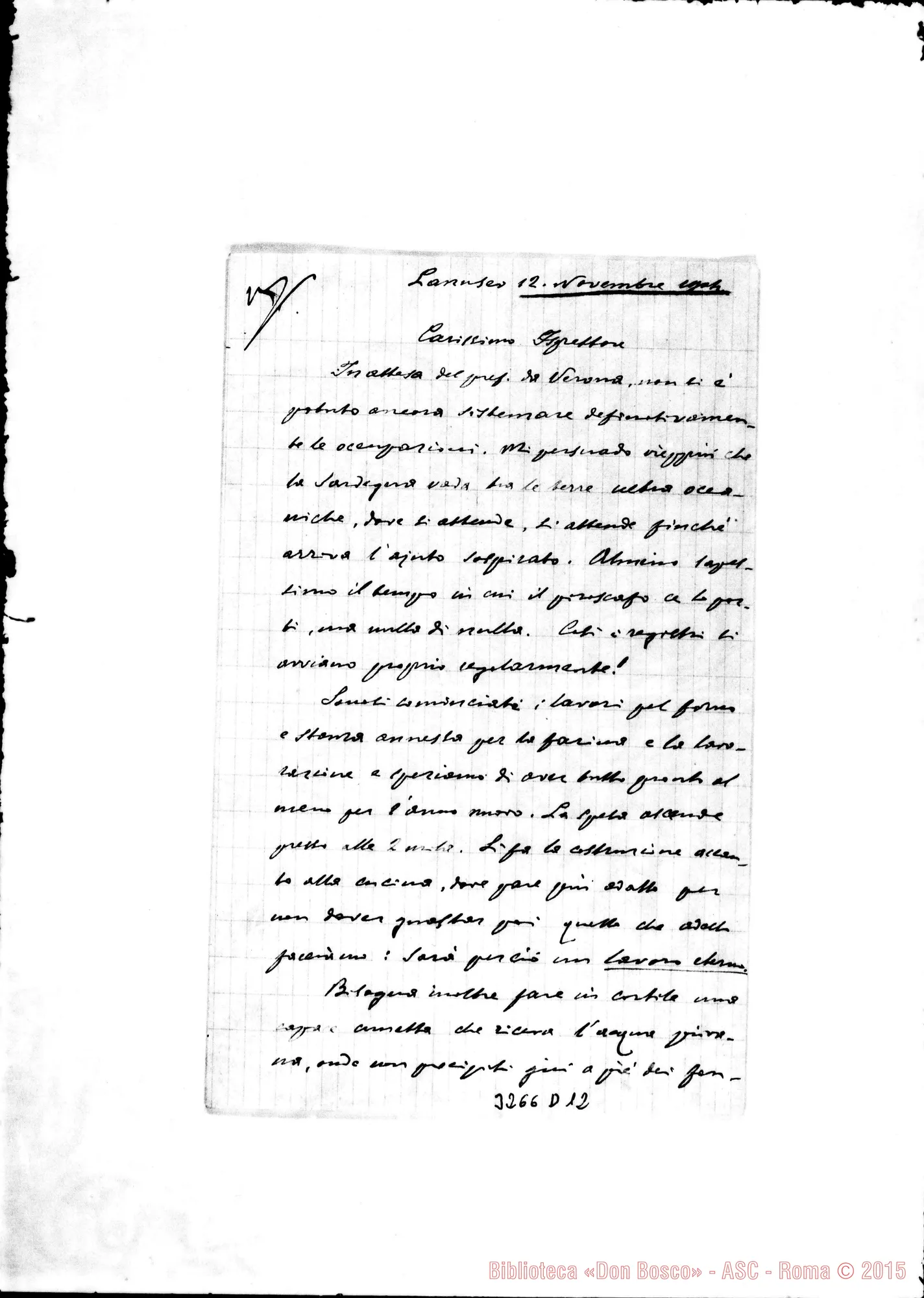 Fotogramma D 12 — Don Erminio Borio-Ispettore. Lanusei, 12-11-1904