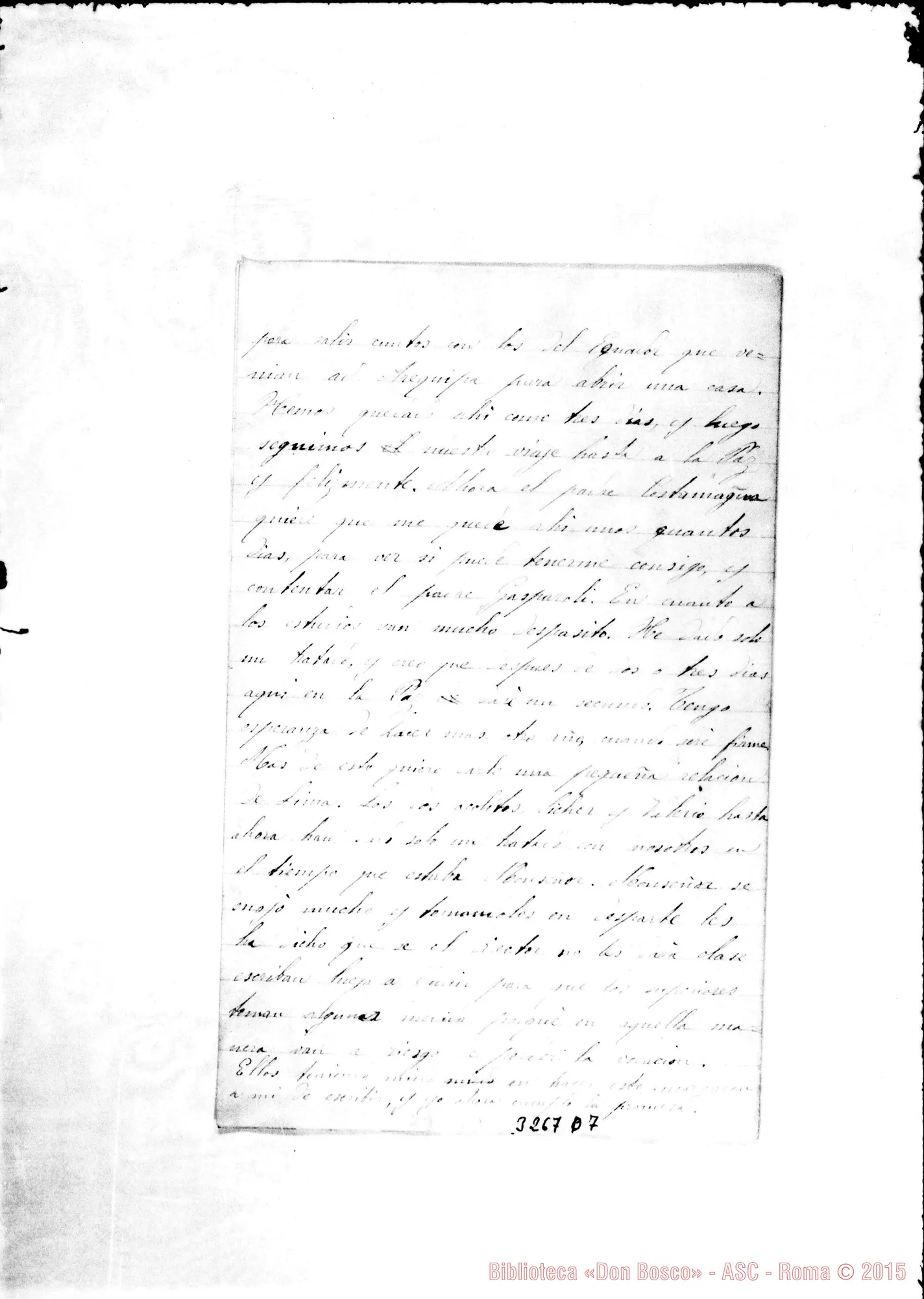 Fotogramma D 7 — A Don Barberis, senza firma. La Paz, 5-11-1896