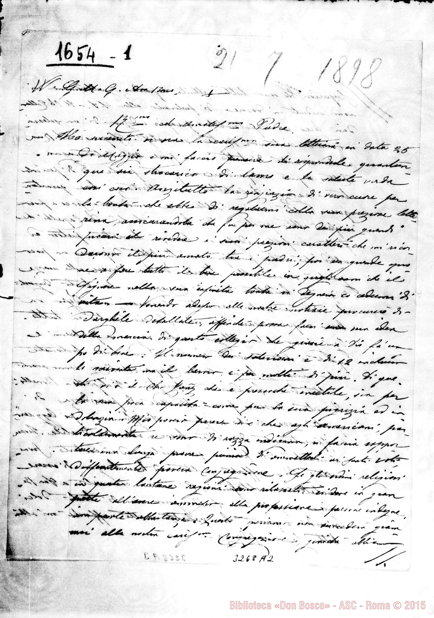 Fotogramma A 2 — Don Luigi Costamagna-Don Rua. La Paz, 21-07-1898