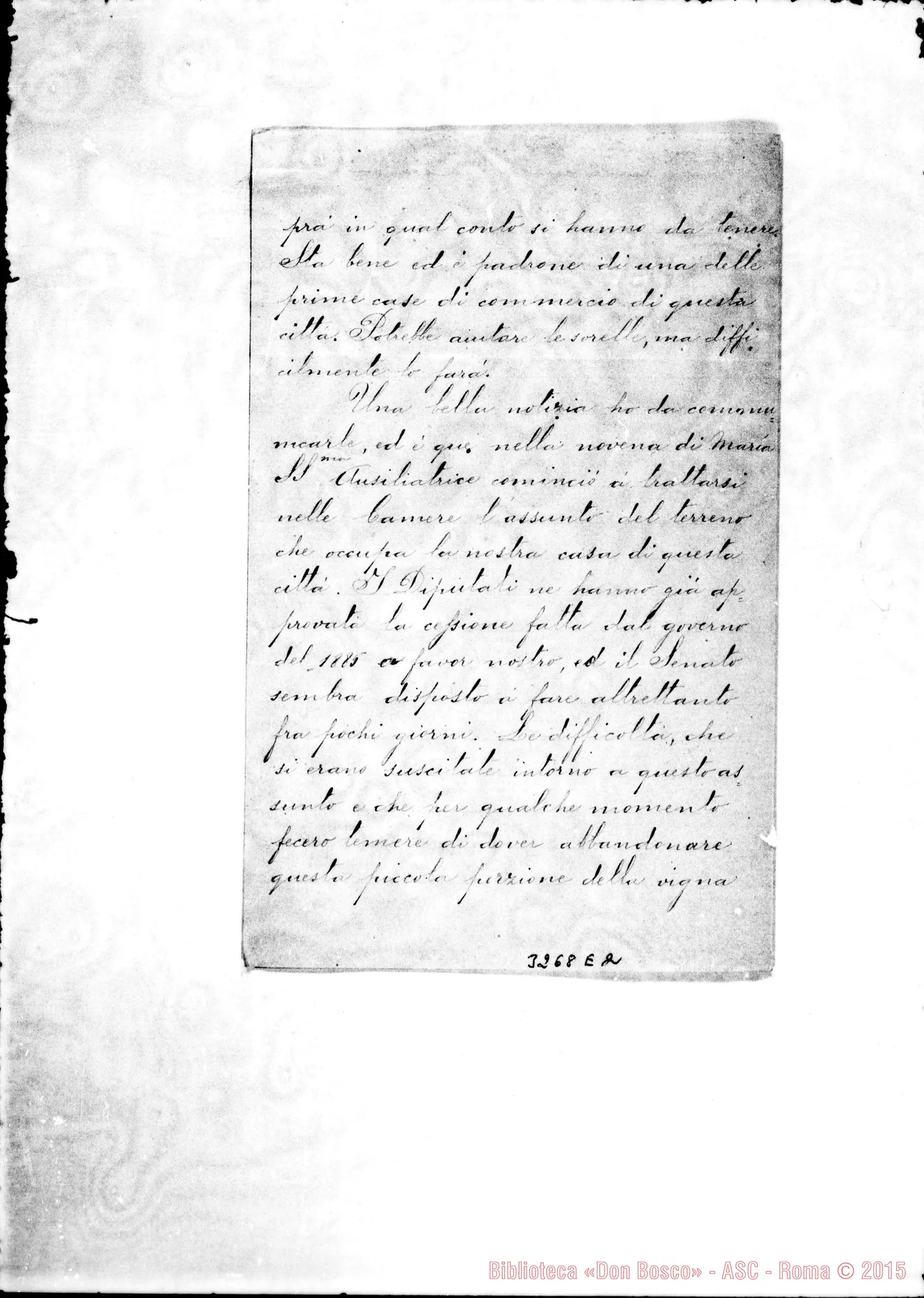 Fotogramma E 2 — Don Edvigio Paolini-Rev.mo Padre. La Piata, 2-06-1896 Autogr. Rua