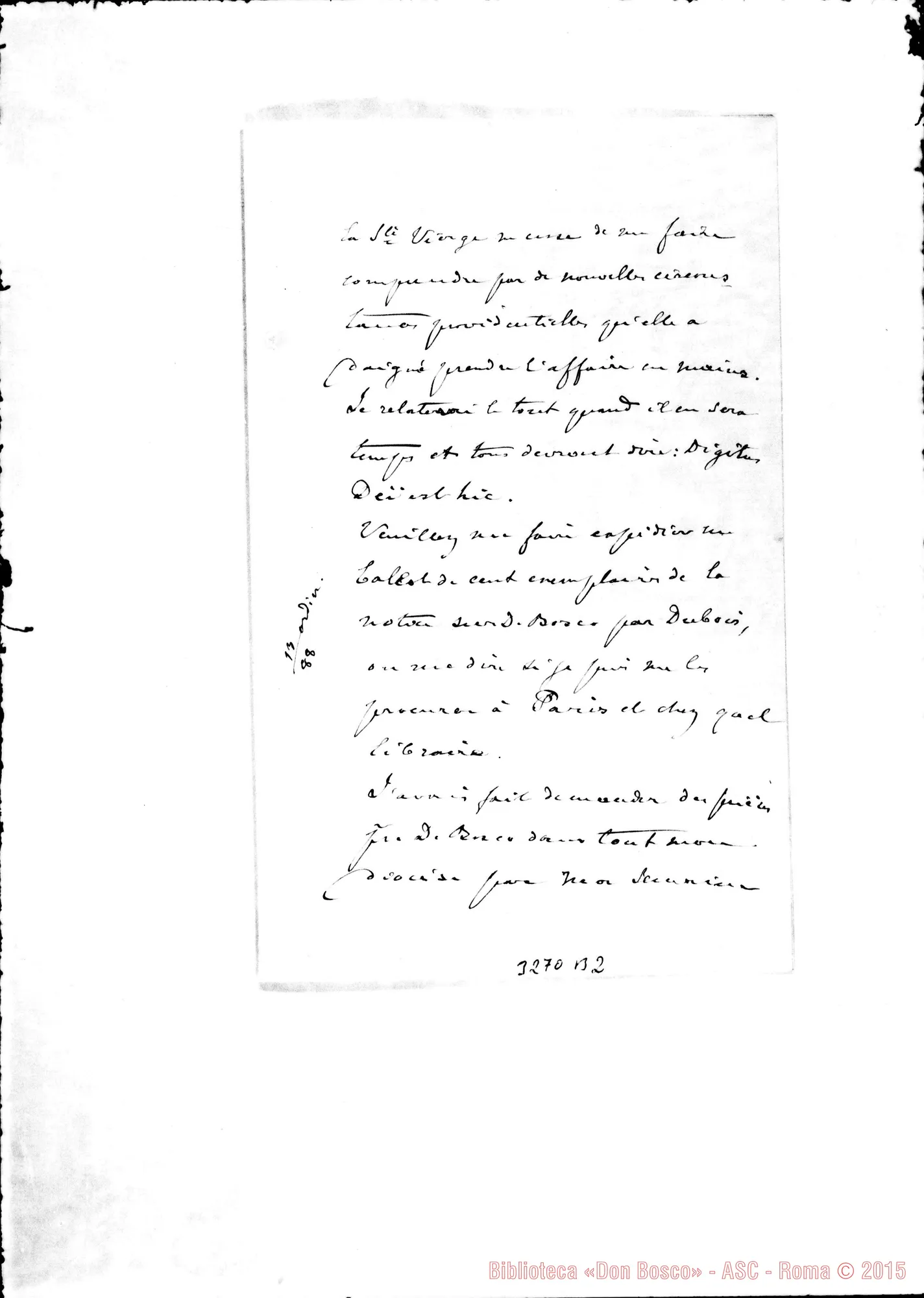 Fotogramma B 2 — Vittore G. Doutreloux, vesc.-Don Rua. Liège, 2-01-1888