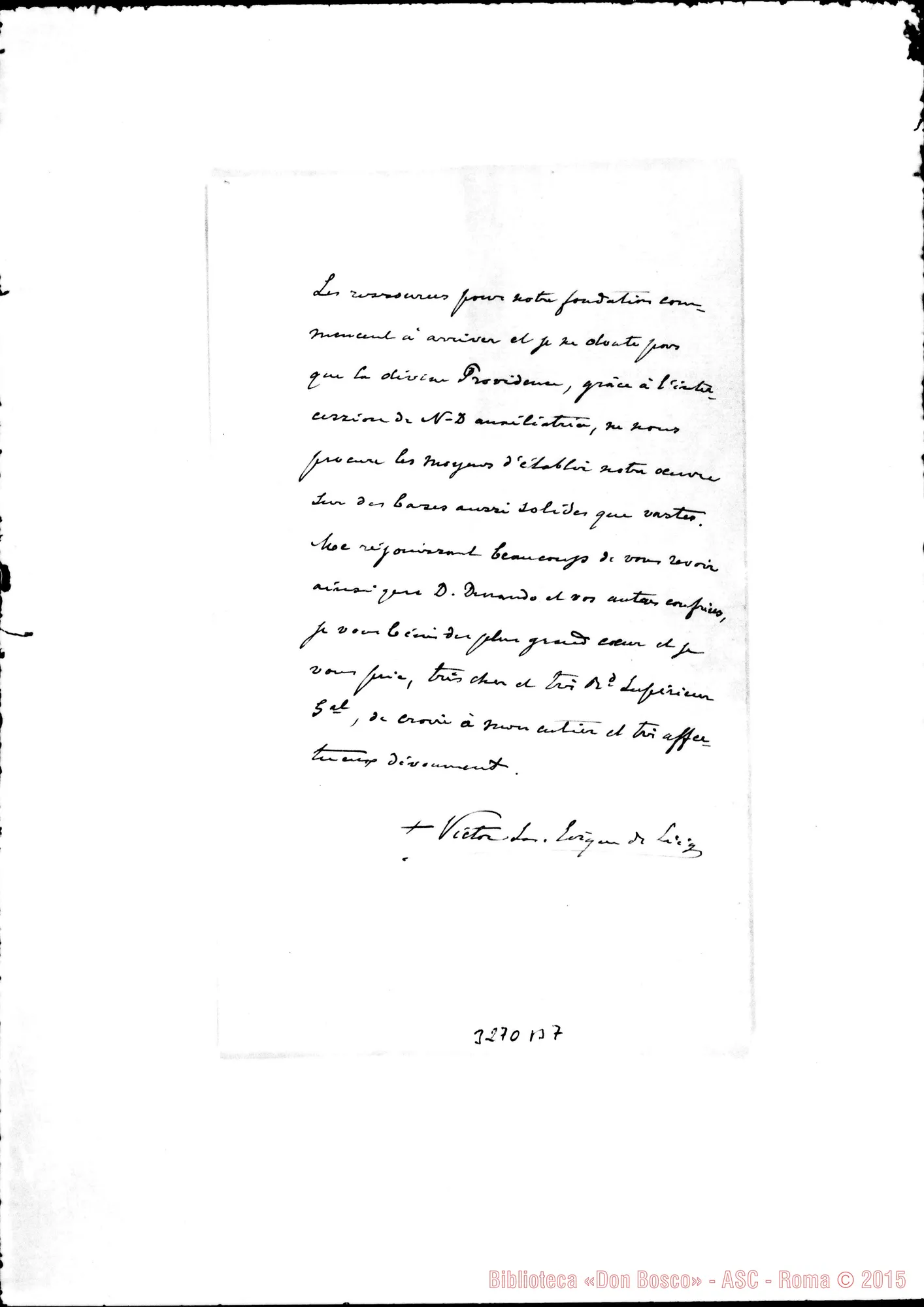Fotogramma B 7 — Vittore G. Doutreloux, vesc.-Don Rua. Liège, 25-03-1888