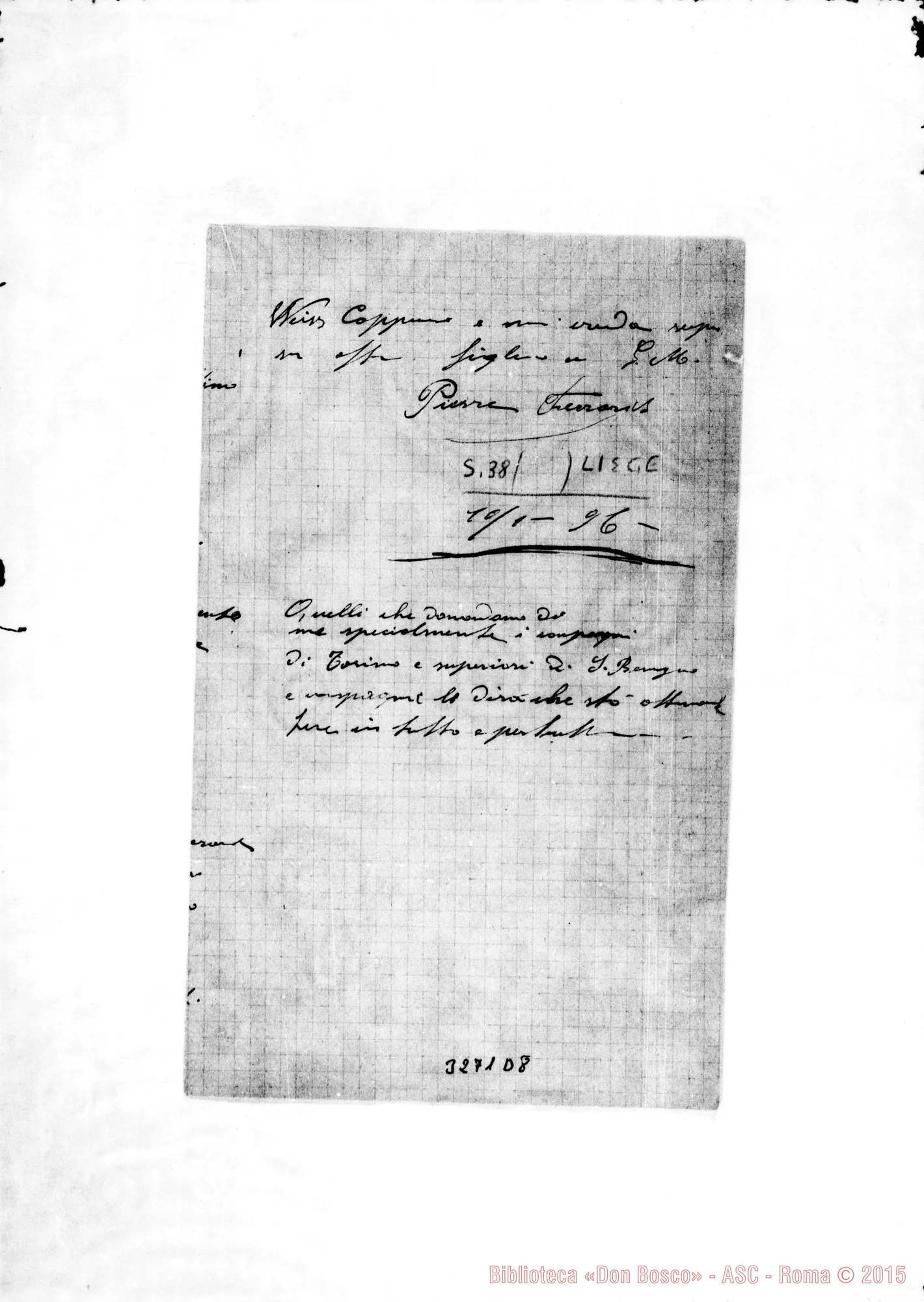 Fotogramma D 8 — Don Pietro Ferraris-Don Lazzero. Liège, 10-01-1896