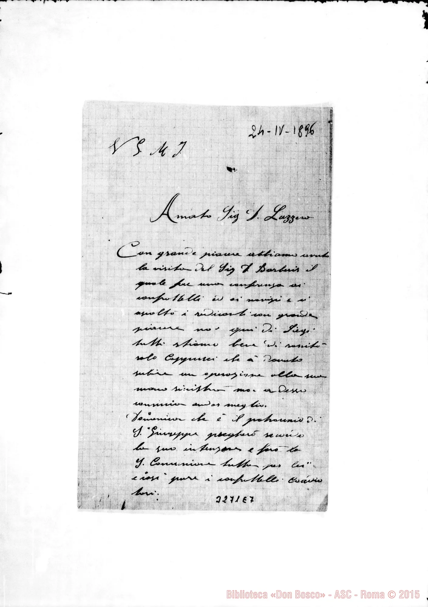 Fotogramma E 7 — Pietro Ferraris-Don Lazzero, il 24-05-1896