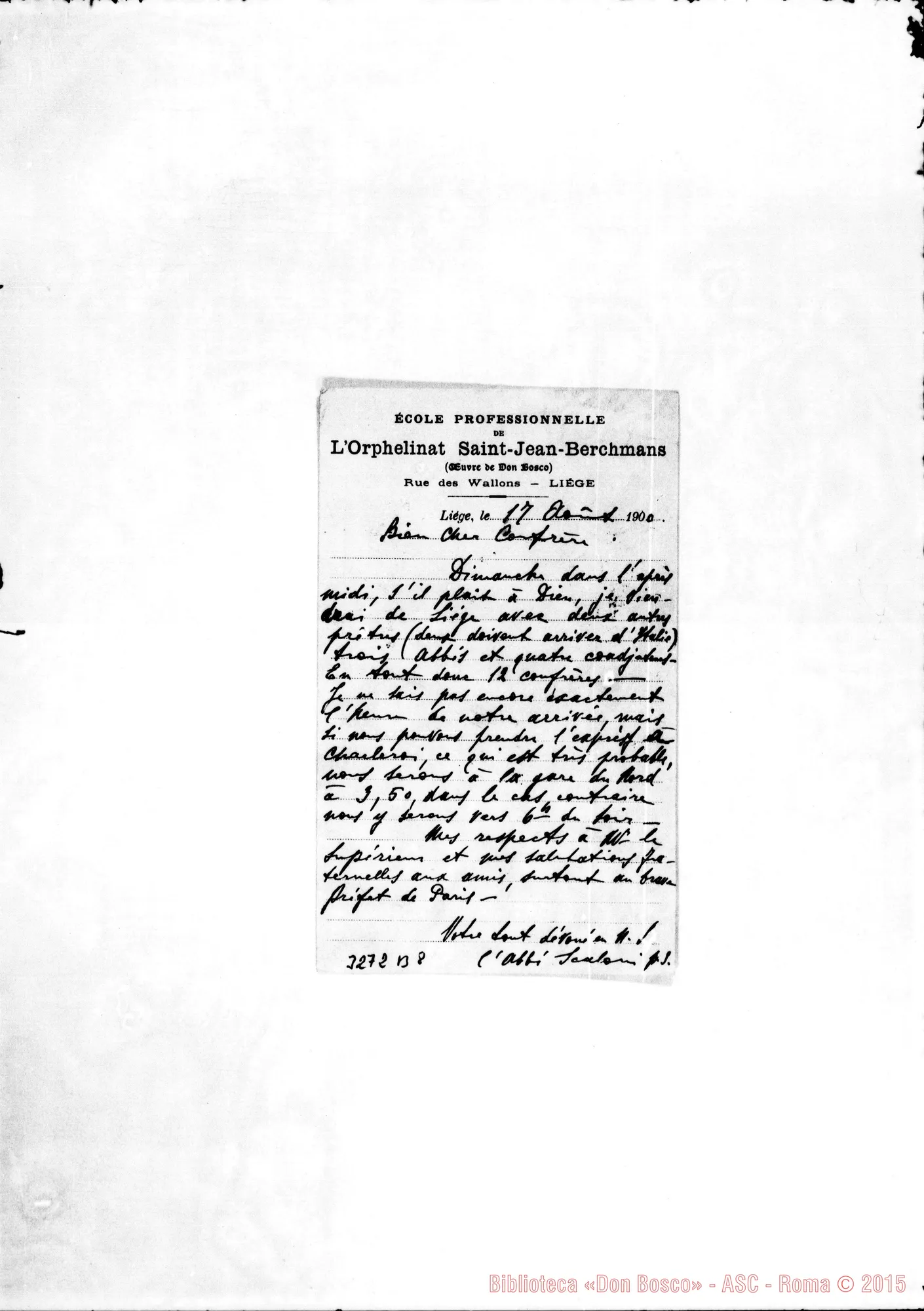 Fotogramma B 8 — Don Scaloni-Don Berg. Liège, 17-08-1900