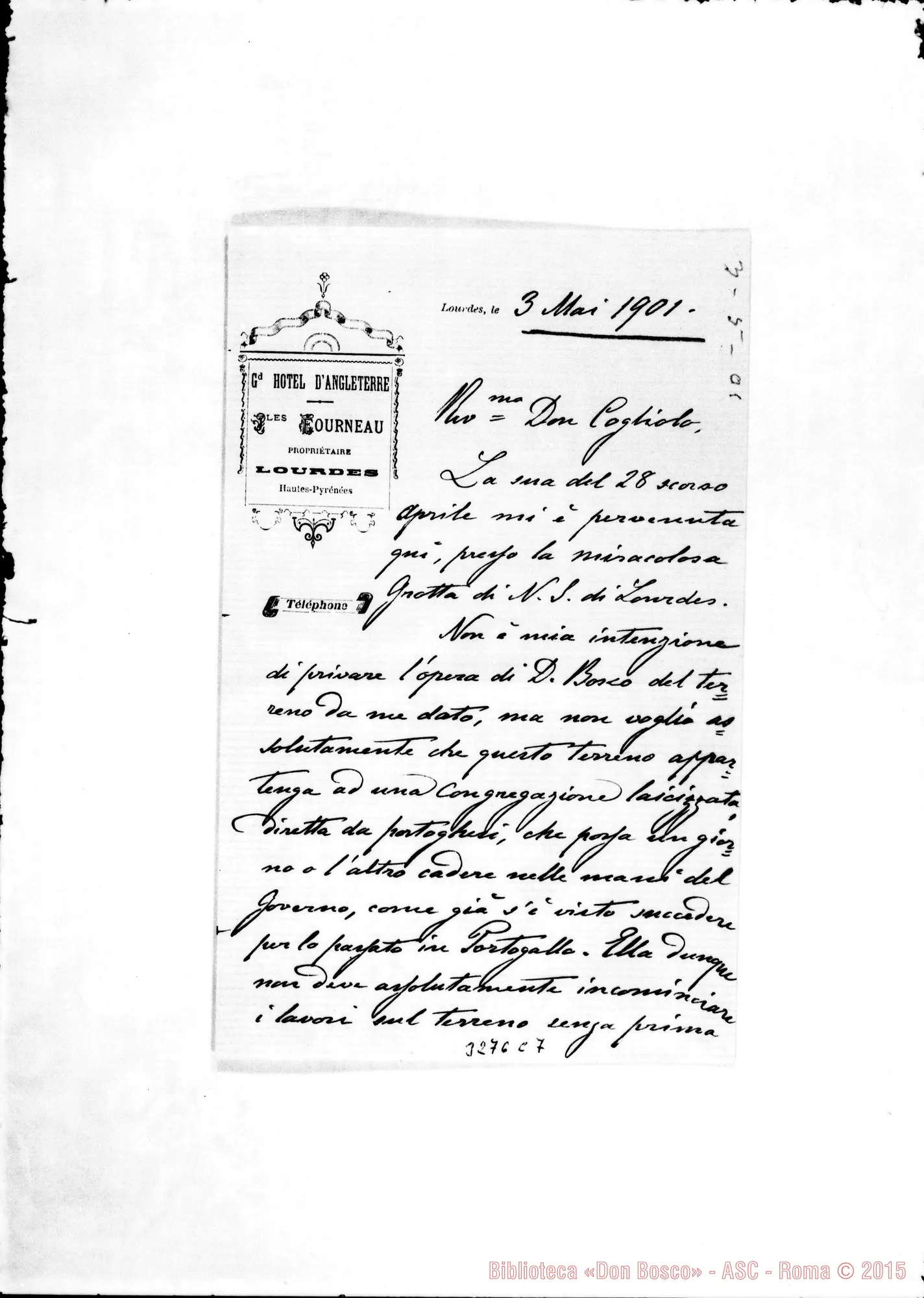 Fotogramma C 7 — Marchese di Liveri-Don Cogliolo. Lourdes, 3-05-1901