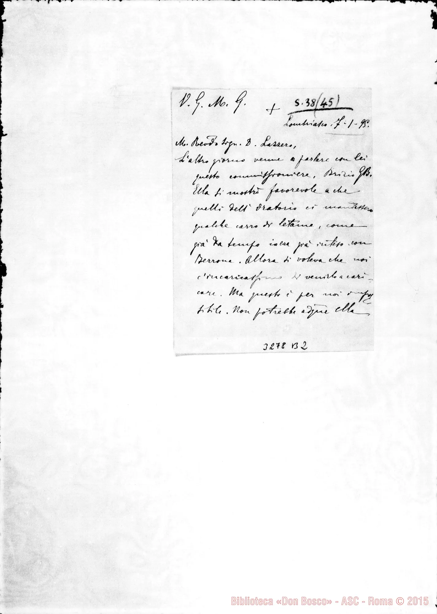 Fotogramma B 2 — Don Roberto Riccardi-Don Lazzero. Lombriasco, 7-01-1895