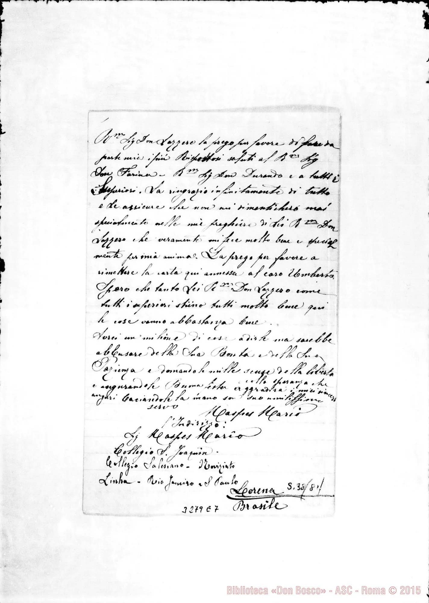 Fotogramma E 7 — Maspes Mario-Don Lazzero. Lorena, 20-02-1897