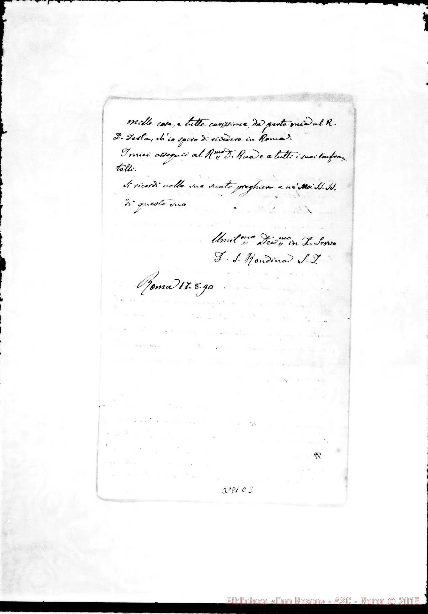 Fotogramma C 2 — Don Rondina, S.J.-Don Conelli. Roma, 17-08-1890