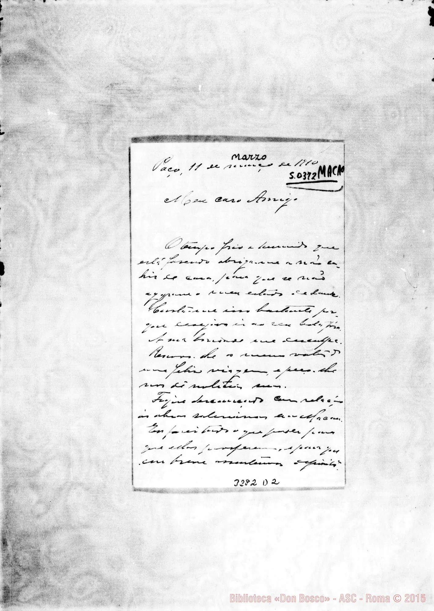 Fotogramma D 2 — Giov. P. de Azevedo, vesc.-Caro Amico, 1’ 11 -03-1910