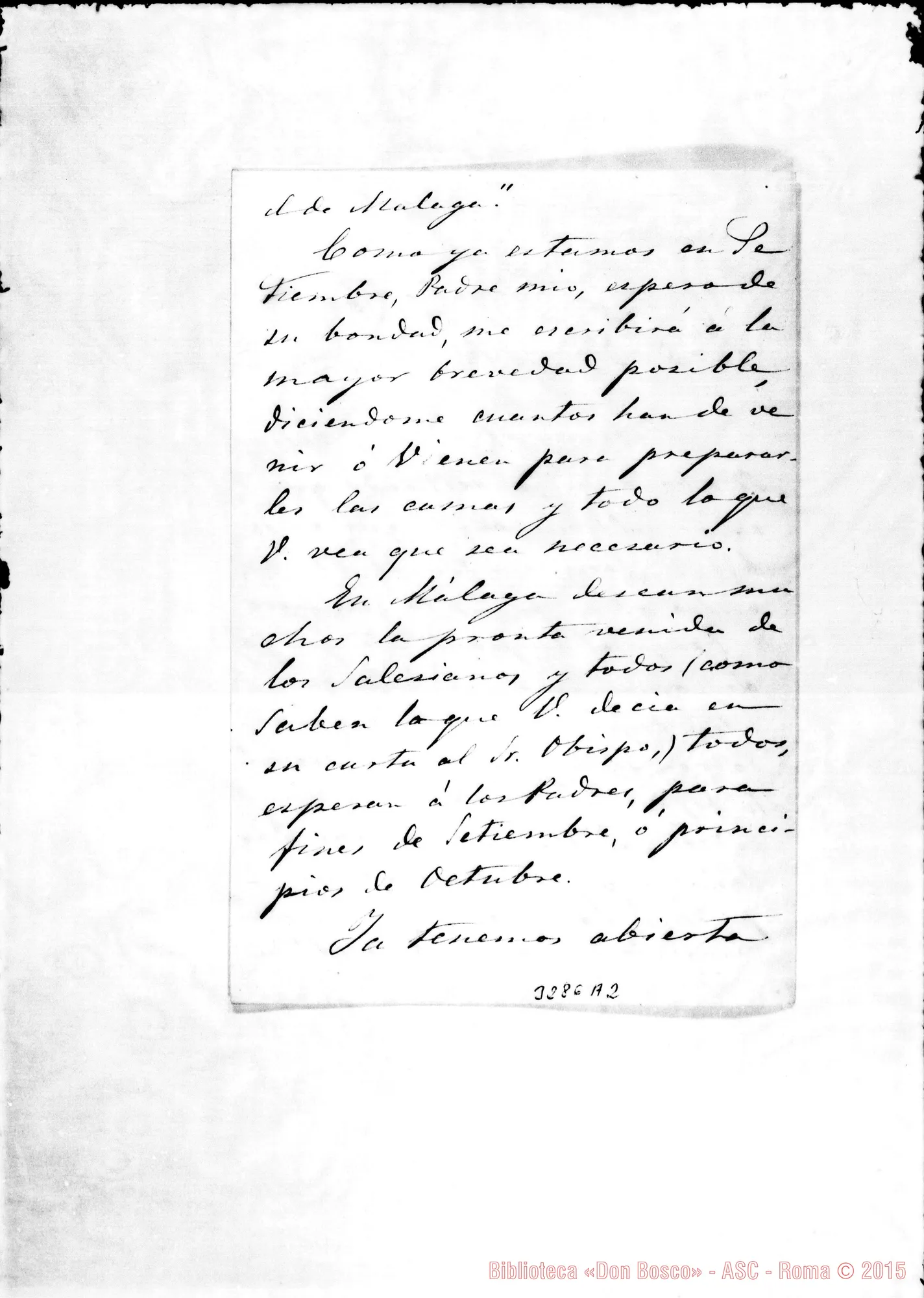 Fotogramma A 2 — Juan Franco-Don Juan Cagliero. Màlaga, 4-09-1882