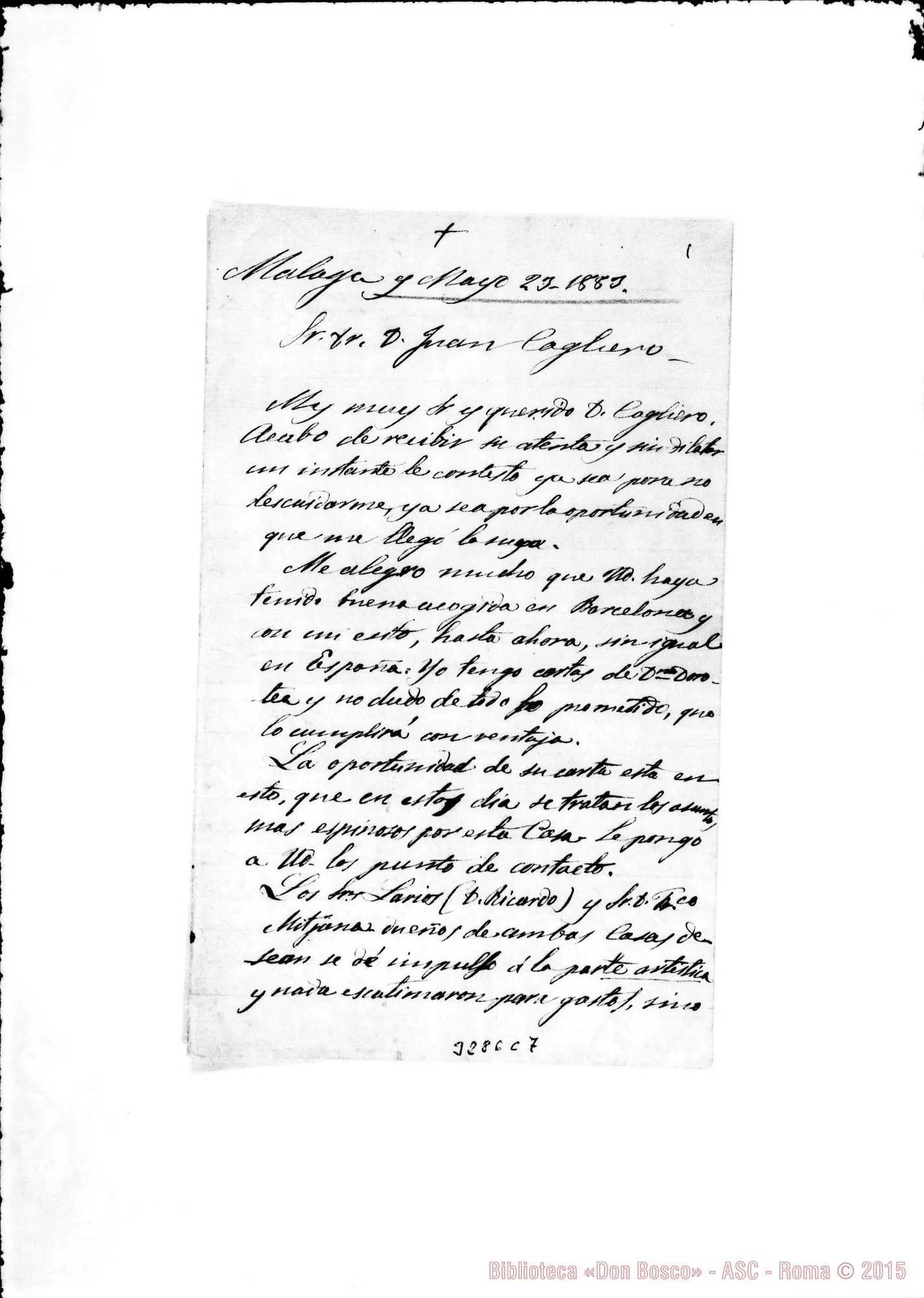 Fotogramma C 7 — Don Juan Branda-Don Juan Cagliero. Màlaga, 23-05-1883