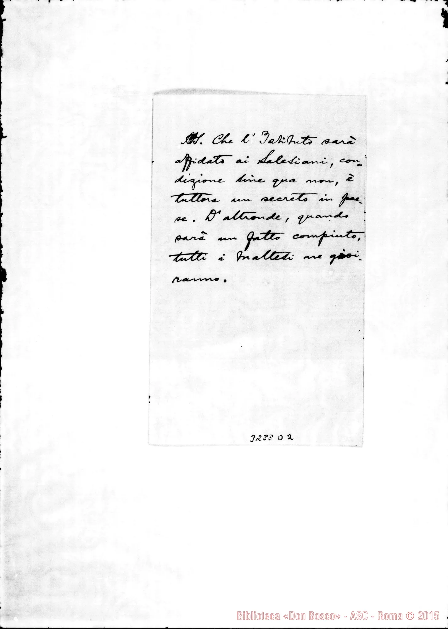 Fotogramma D 2 — Don Alfonso M. Galea-Don Rua. Malta, 13-05-1897 Autogr. Rua