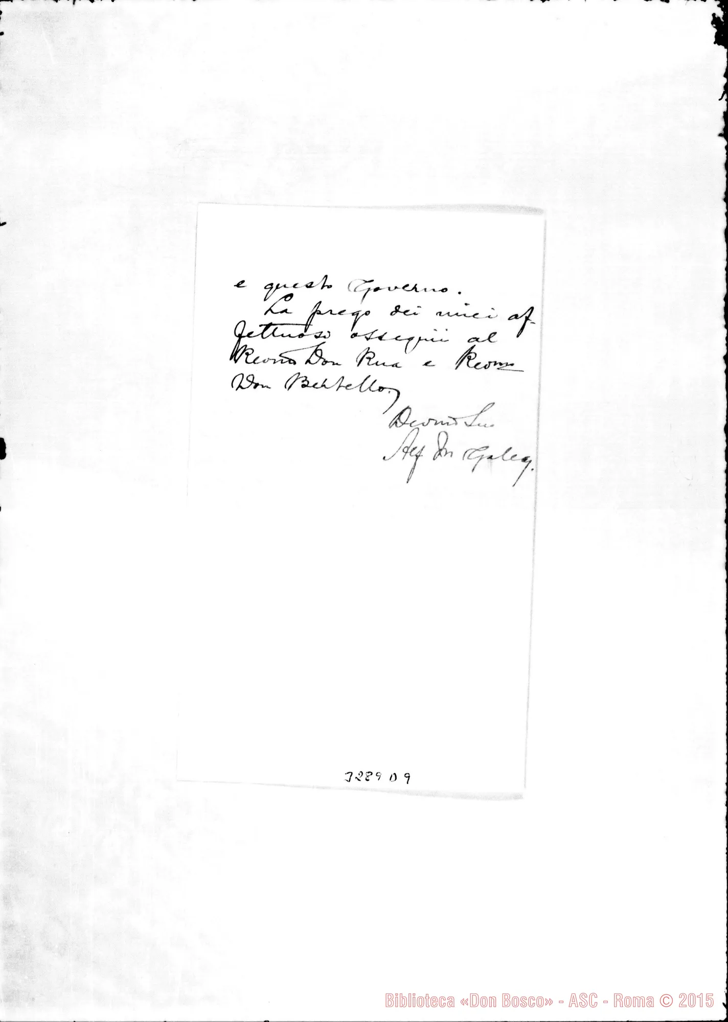 Fotogramma D 9 — Don Alfonso M. Galea-Don Durando. Malta-Sliema, 10-02-1899