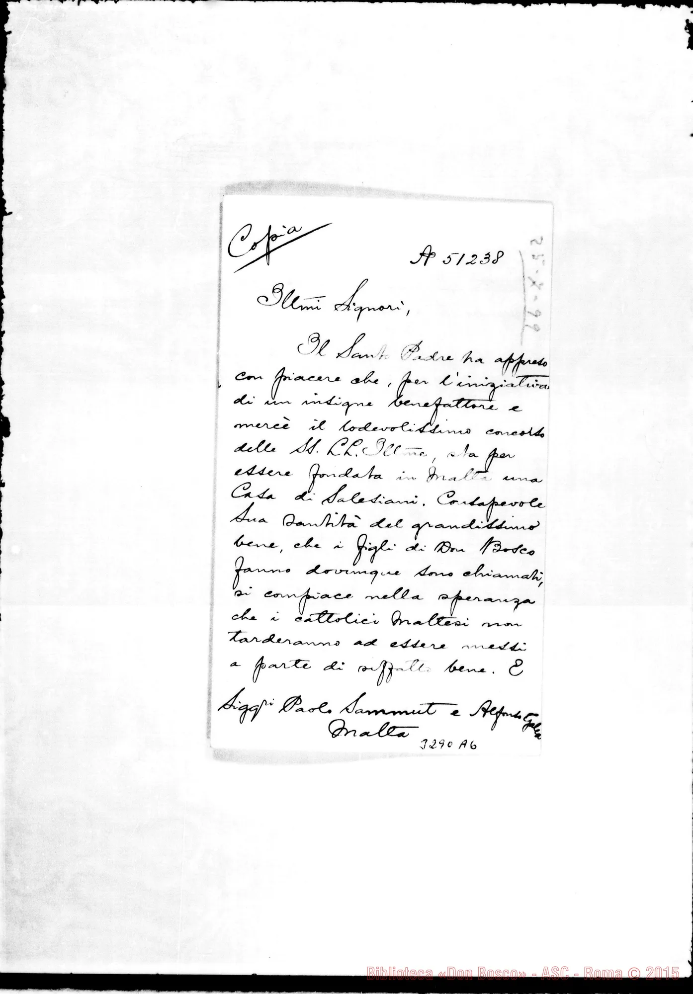 Fotogramma A 6 — Card. Rampolla-Paolo Sammut E A. Galea. Roma, 25-07-1899 Copia