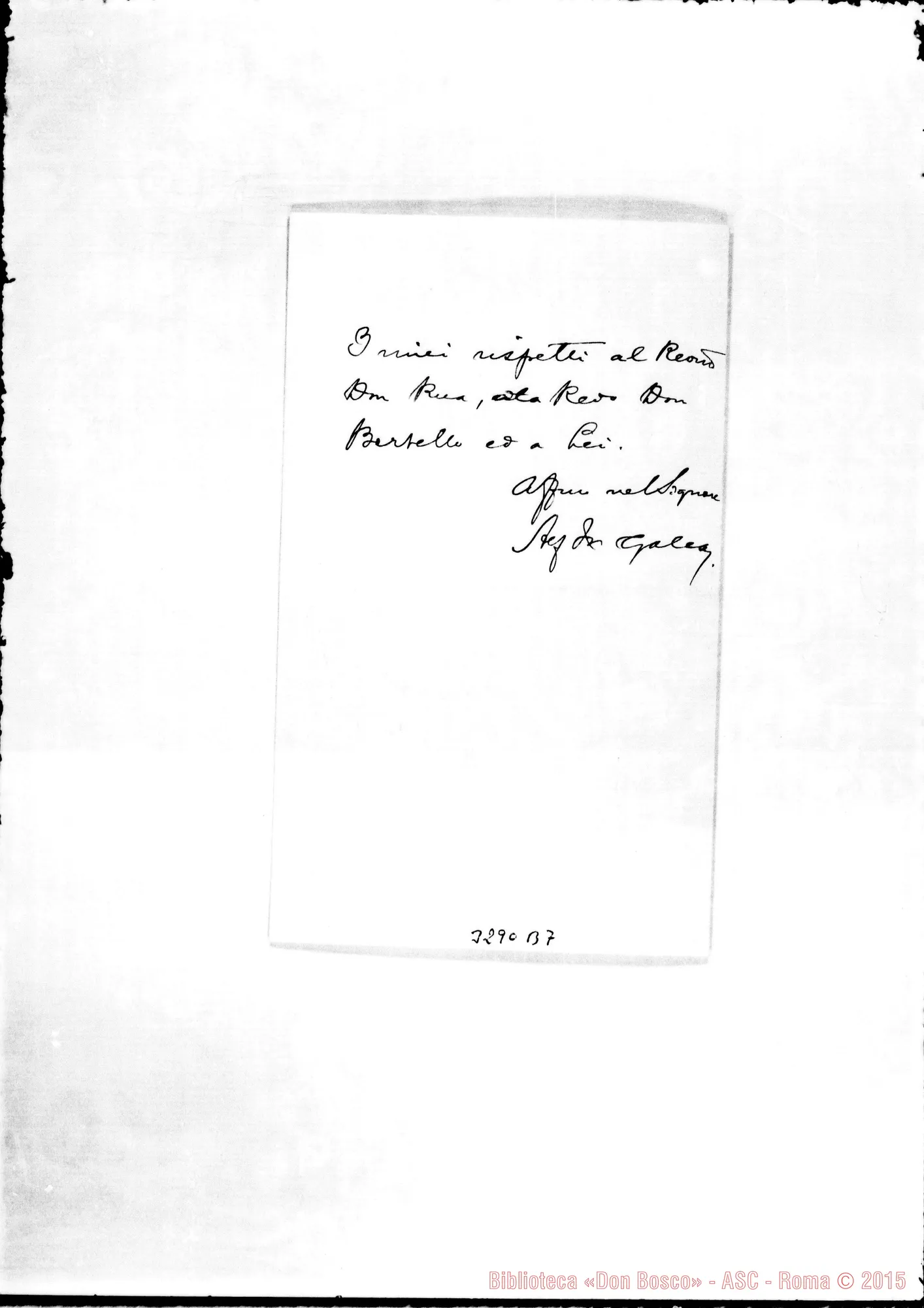 Fotogramma B 7 — Don Alfonso M. Galea-Don Durando. Malta, 9-11-1899