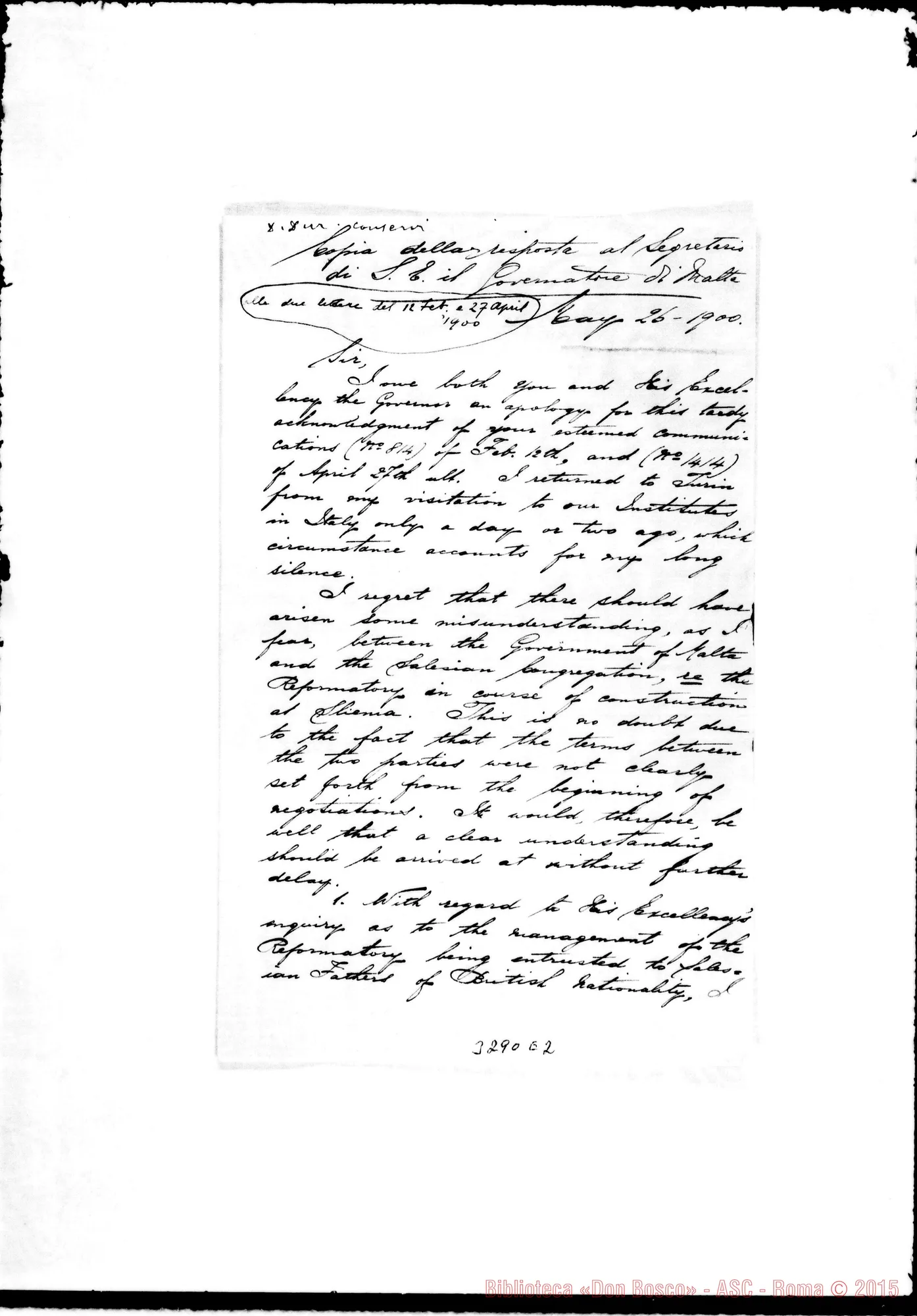 Fotogramma E 2 — Minute di lettere