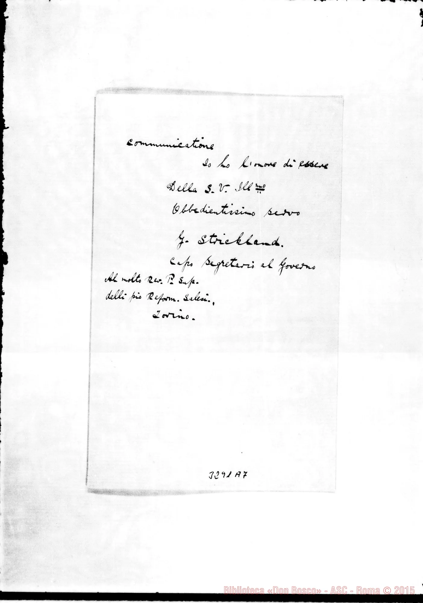 Fotogramma A 7 — G. Strickland-Don Rua. Vailetta, 6-05-1901