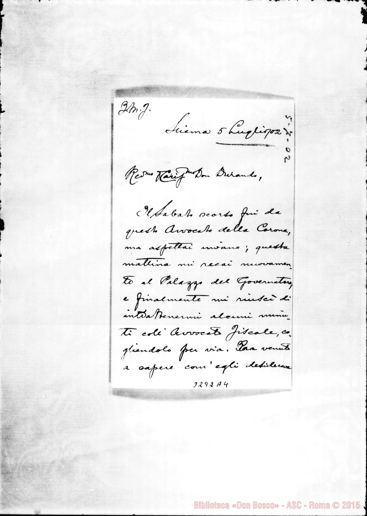 Fotogramma A 4 — Don Alfonso M. Galea-Don Durando. Sliema, 5-07-1902
