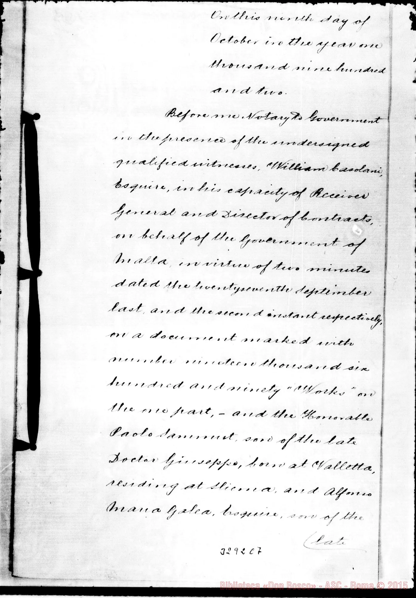 Fotogramma C 7 — Contratto, il 9-10-1902 con traduzione
