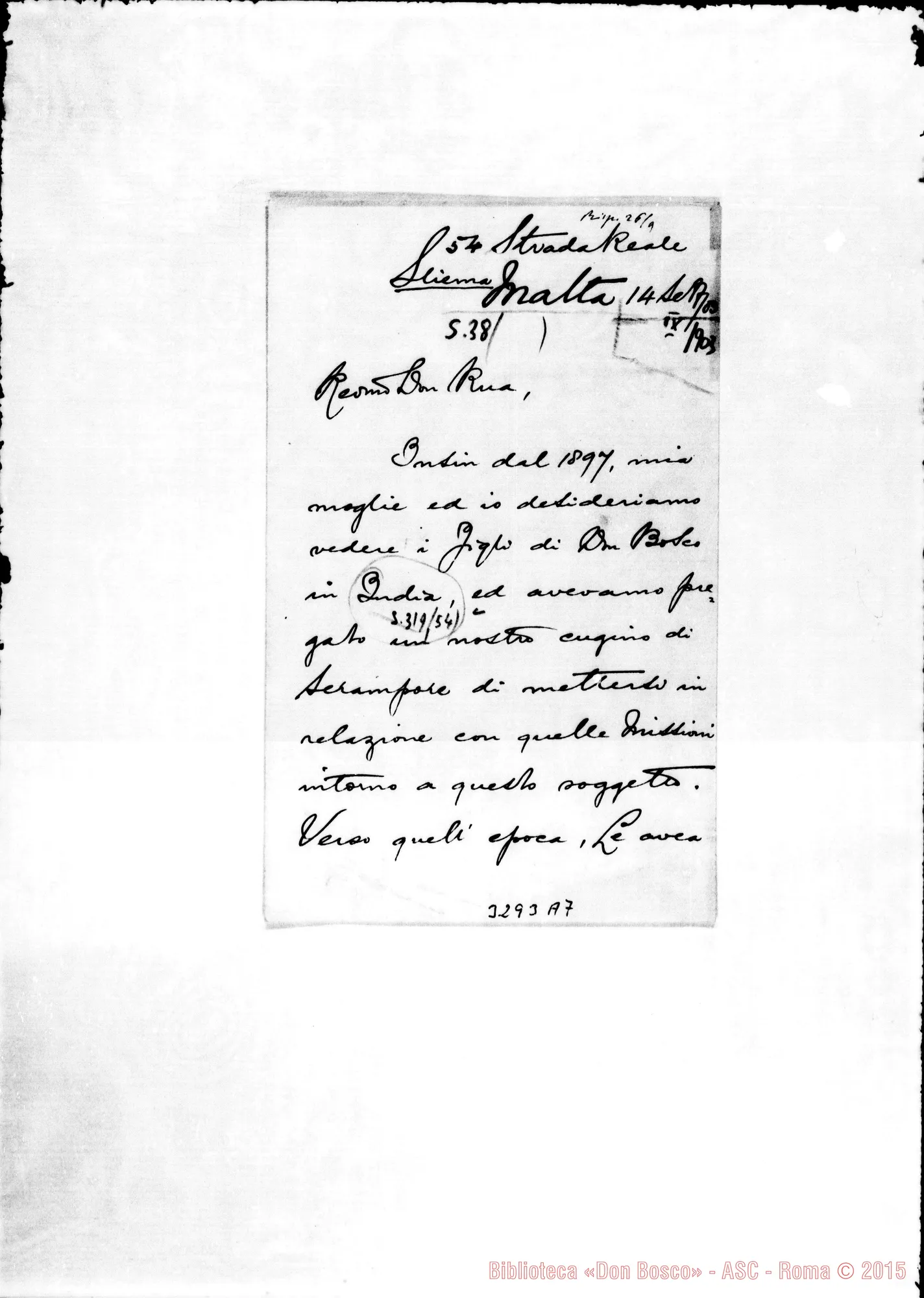 Fotogramma A 7 — Don Alfonso M. Galea-Don Rua. Malta, 14-09-1903