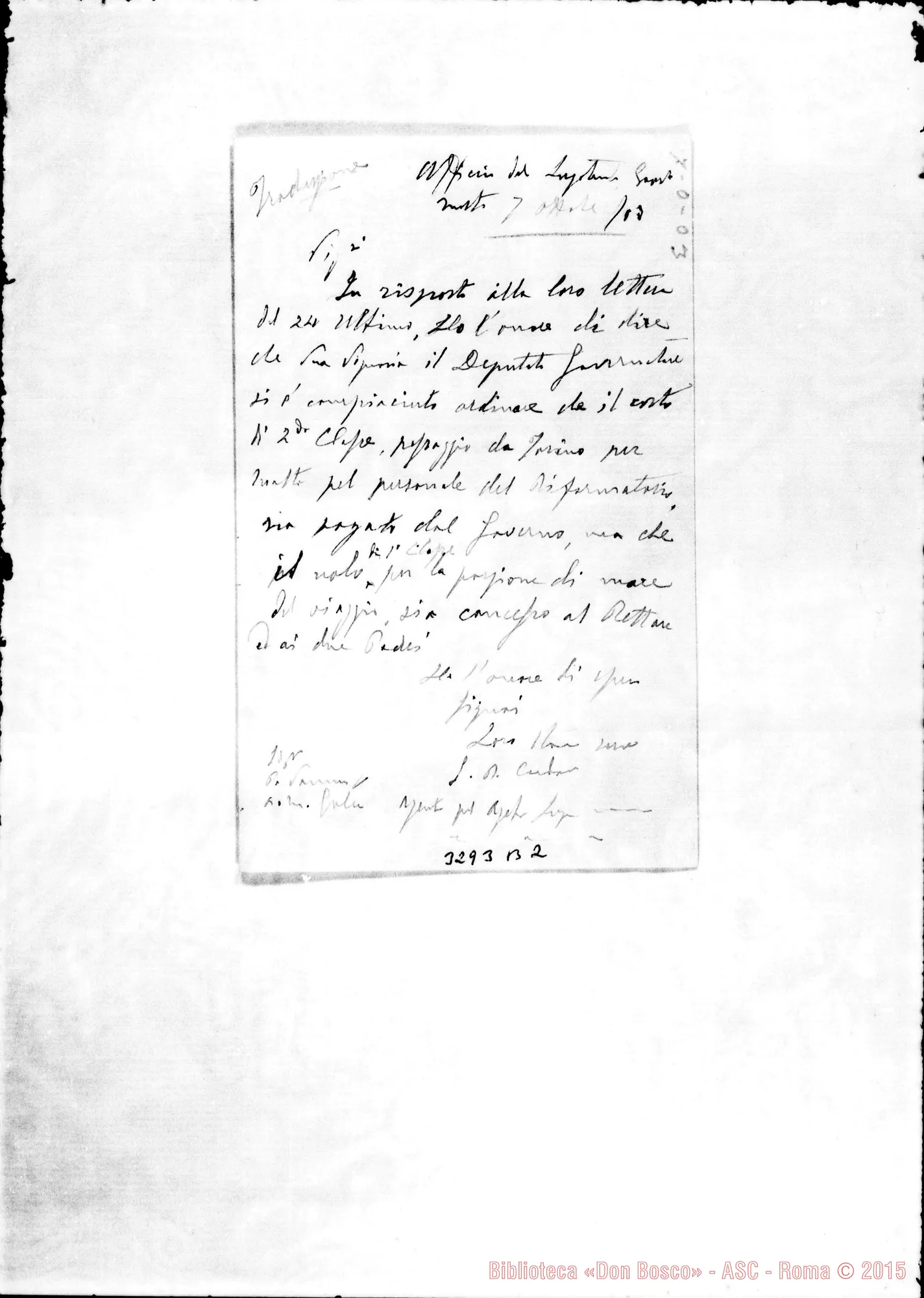 Fotogramma B 2 — Paolo Sammut-R.do Padre. Malta, 7-10-1903
