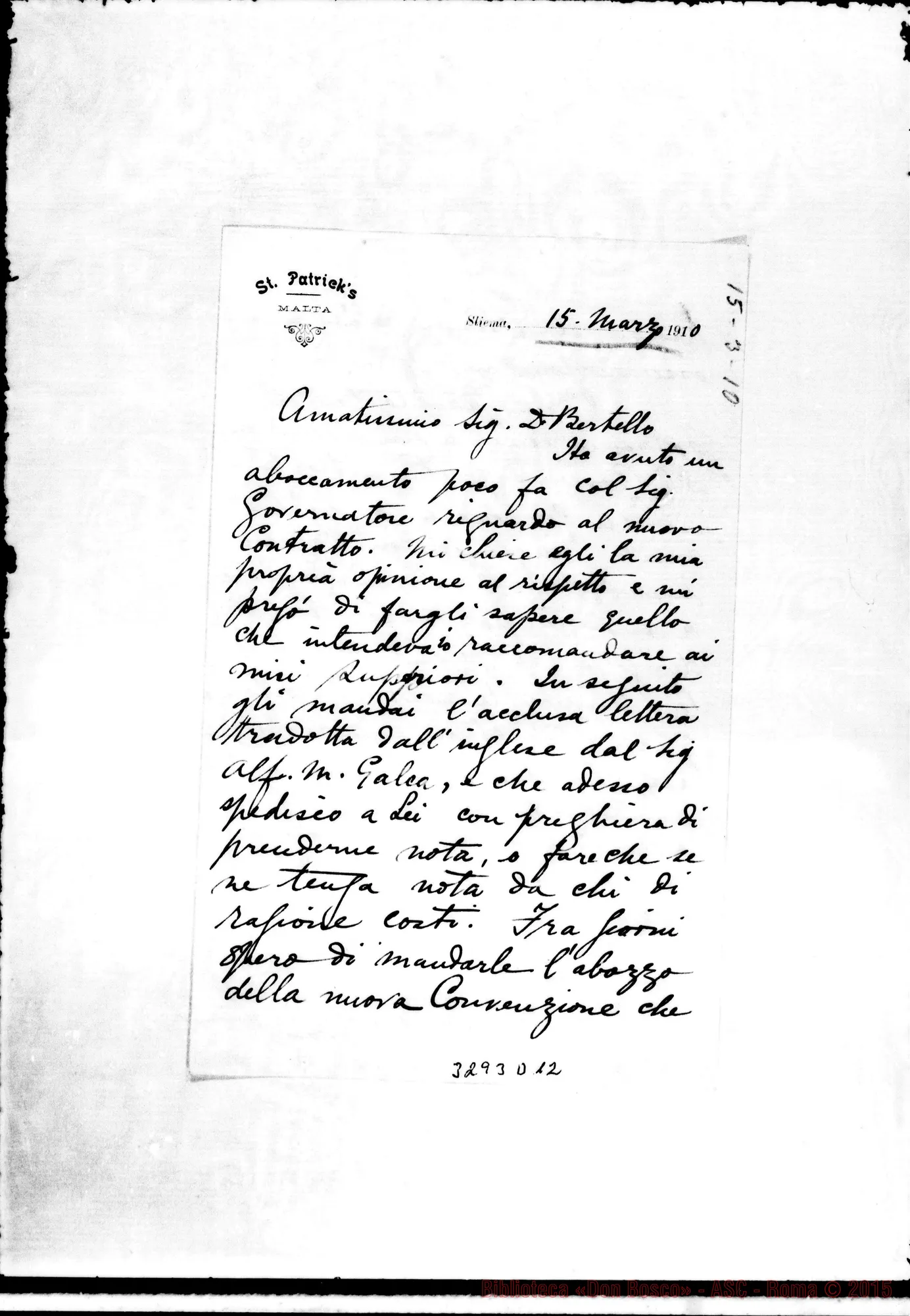 Fotogramma D 12 — Don O’Grady-Don Bertello. Sliema, 15-03-1910