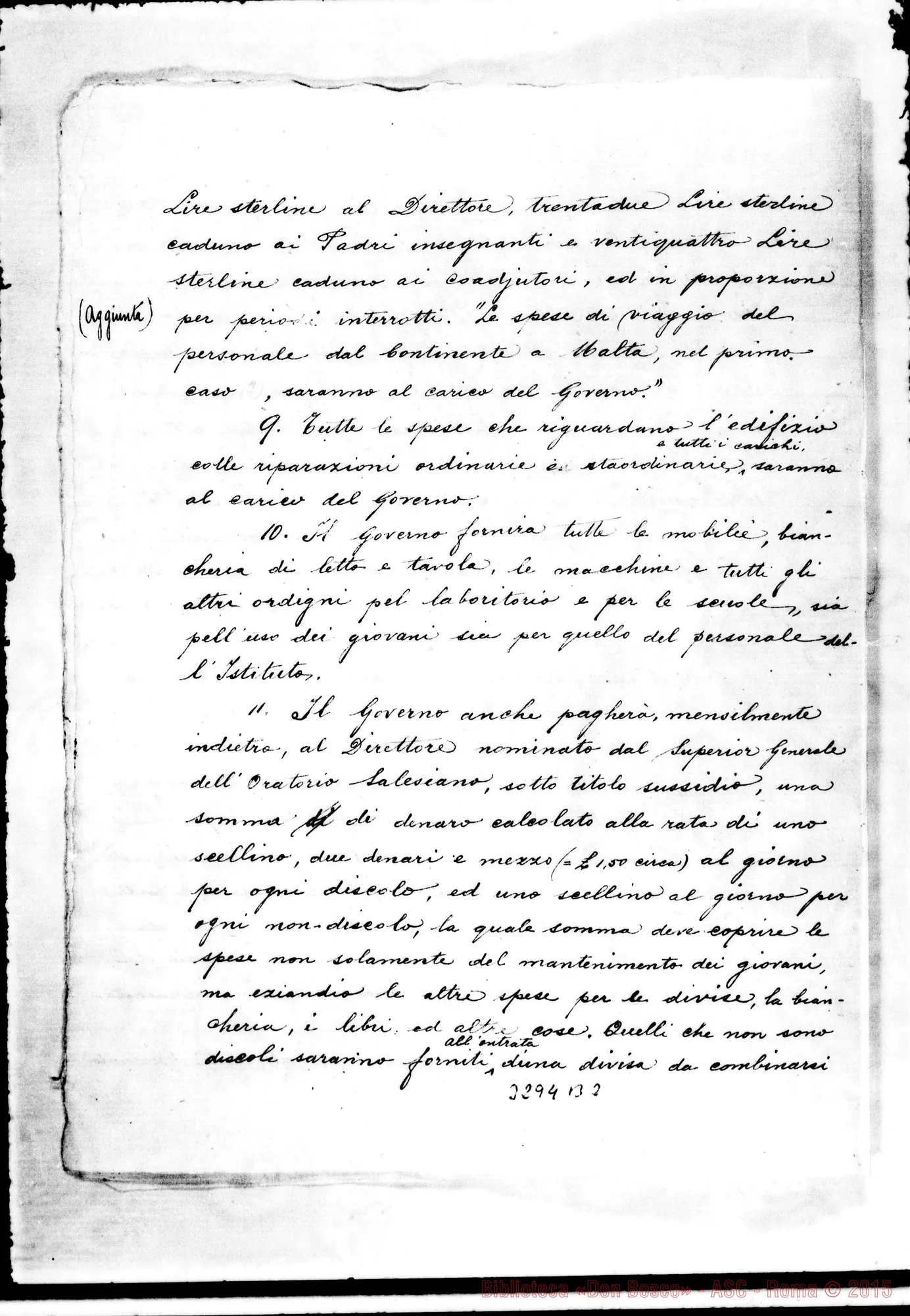 Fotogramma B 2 — Contratto con il Governo di Malta
