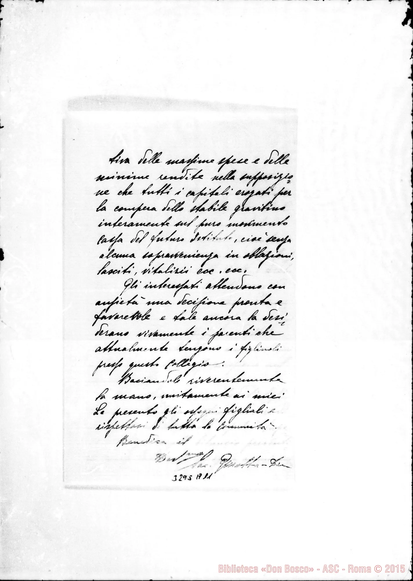 Fotogramma A 11 — Don Giov. Motta-Don Rua. Senza data. Allegato bilancio
