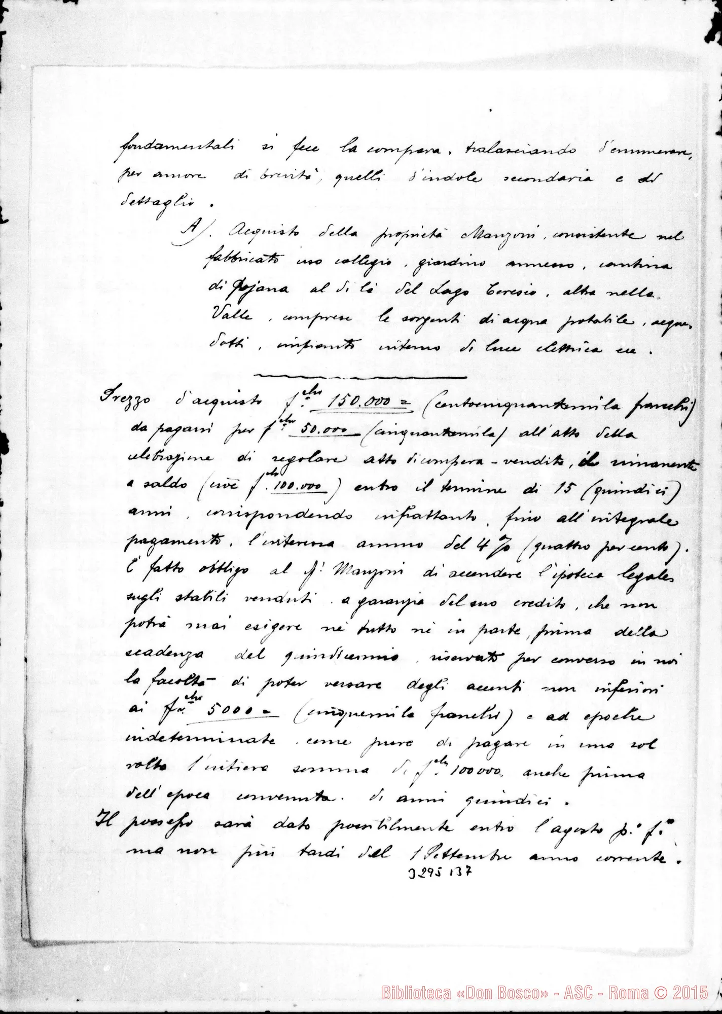 Fotogramma B 7 — Pietro Croci-Don Rua. Mendrisio, 18-03-1905