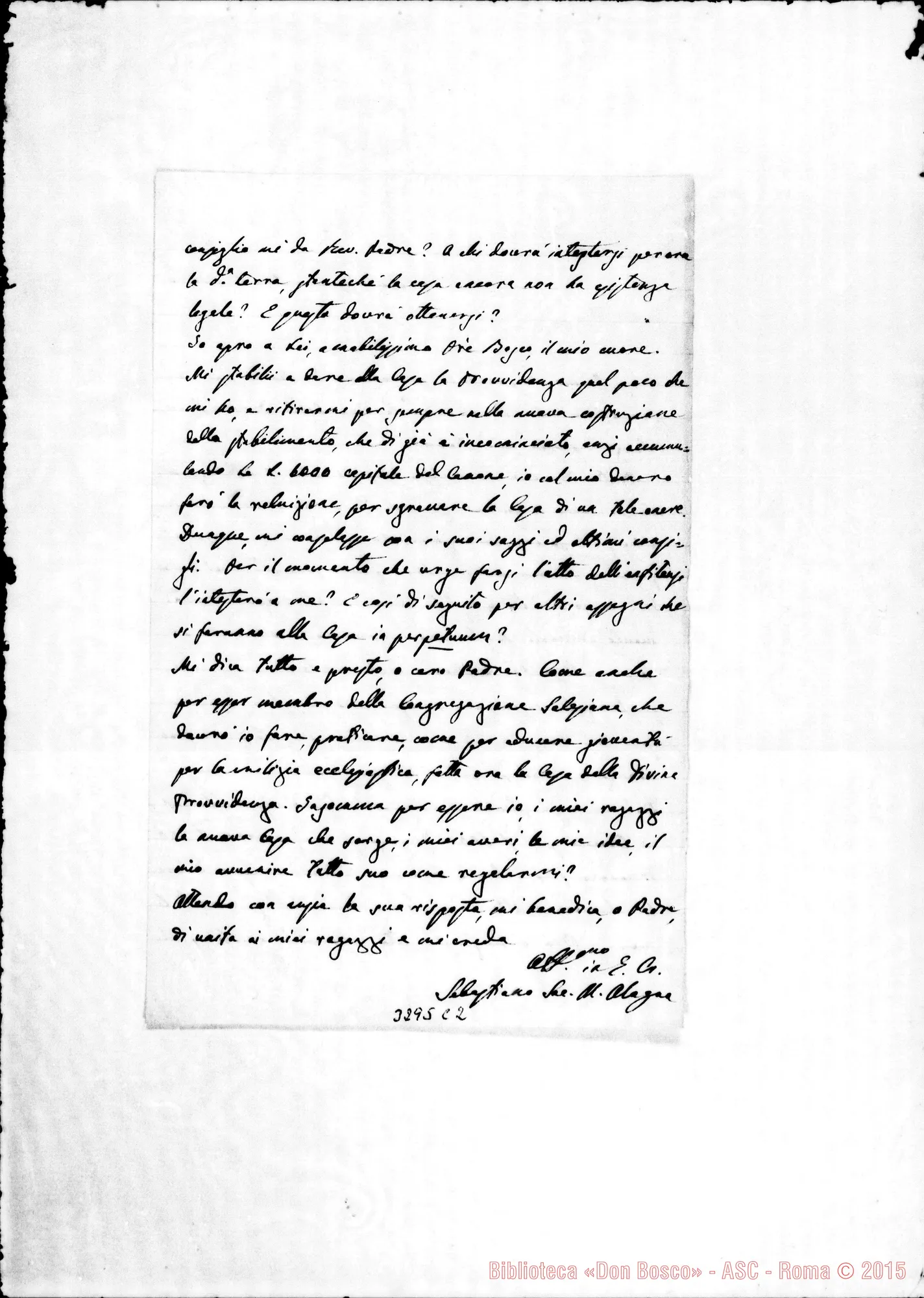 Fotogramma C 2 — Marsala: Don Sebastiano Alagna-Don Bosco. Marsala, 7-02-1882
