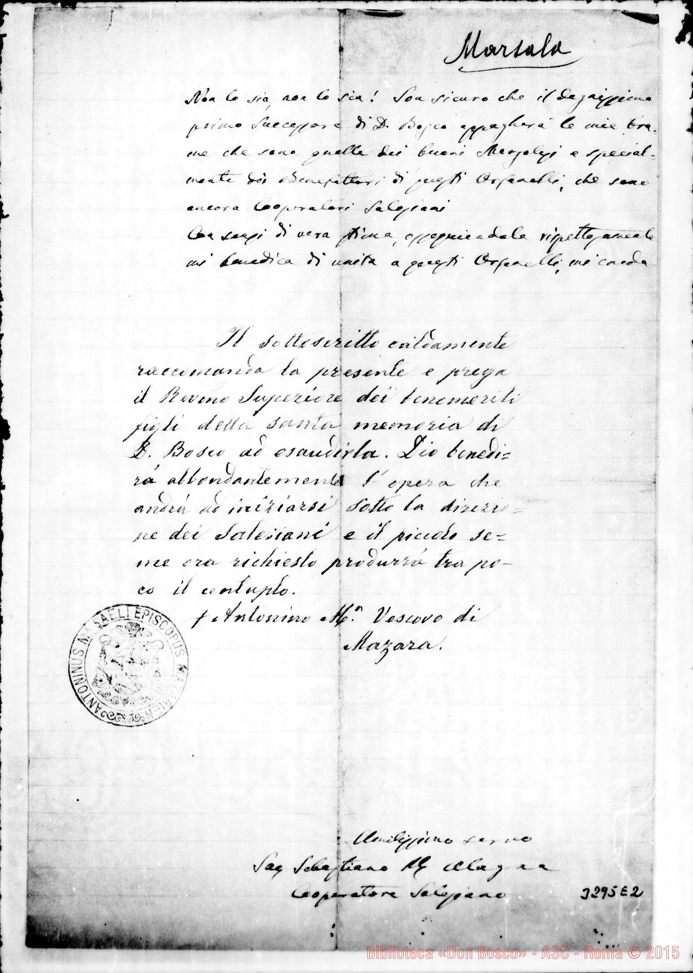 Fotogramma E 2 — Don Sebastiano Alagna-Don Durando. Marsala, 23-08-1887