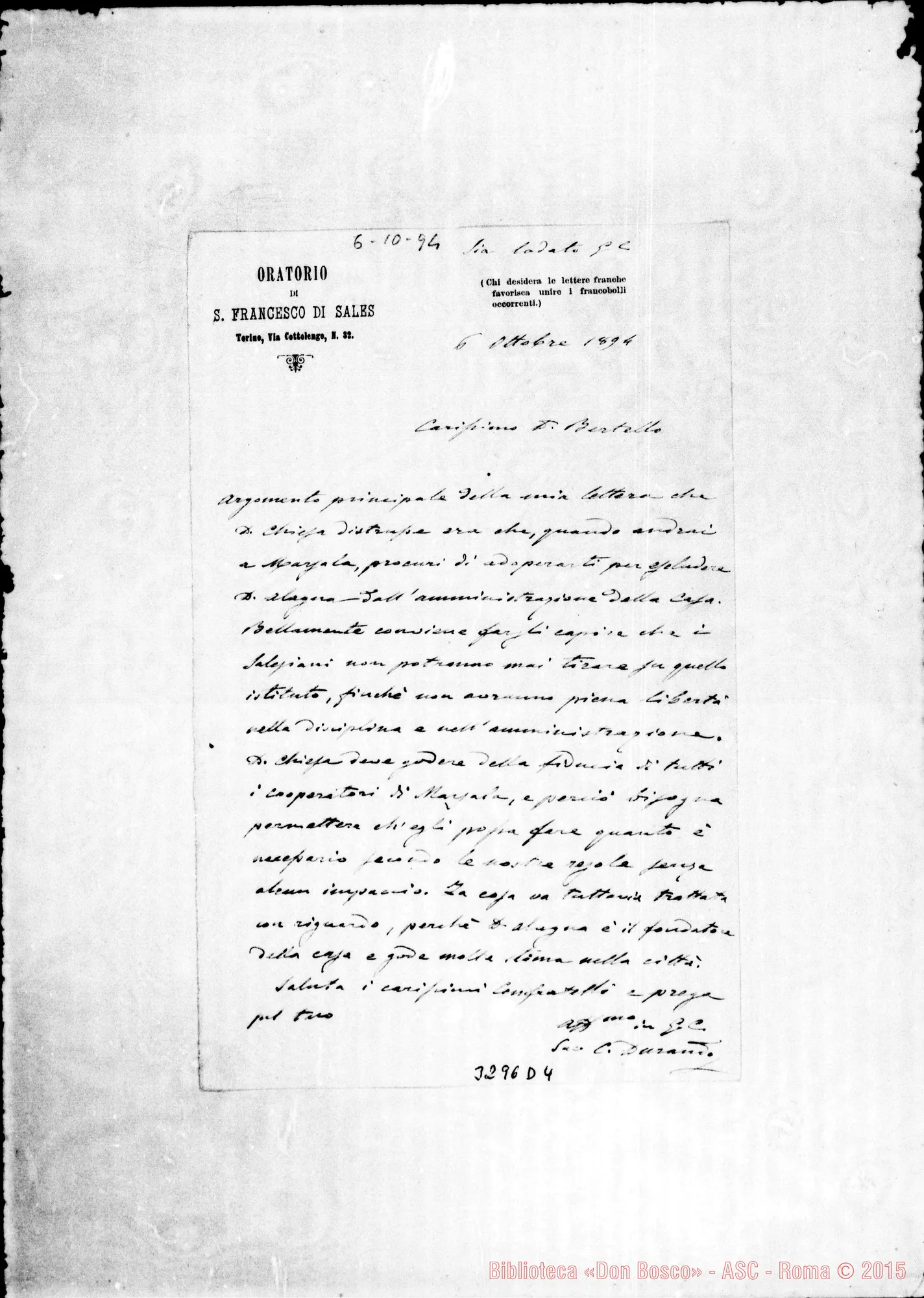Fotogramma D 4 — Don Durando-Don Bertello. Torino, 6-10-1894