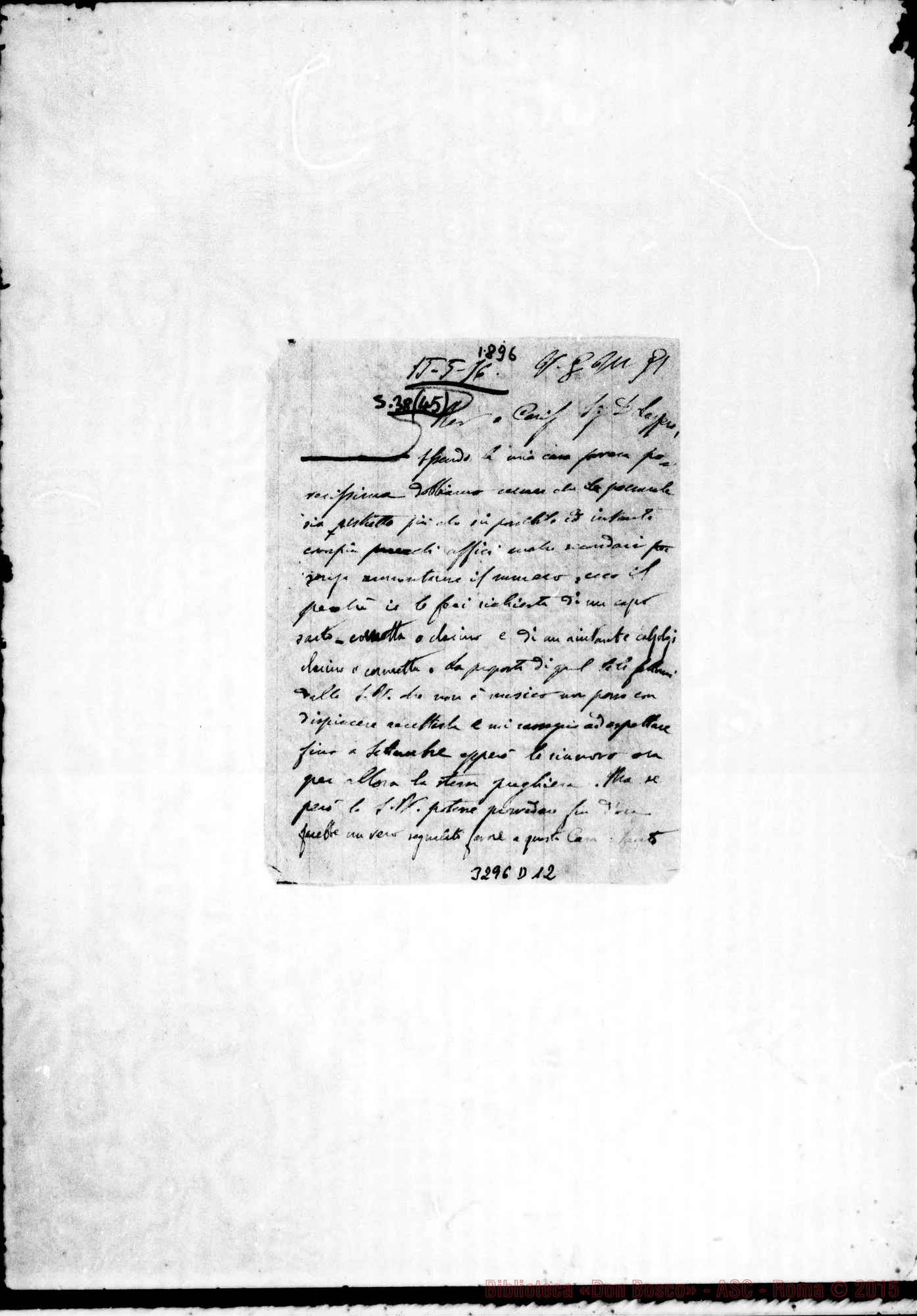 Fotogramma D 12 — Don Chiesa Giovanni-Don Lazzero. Marsala, 15-05-1896
