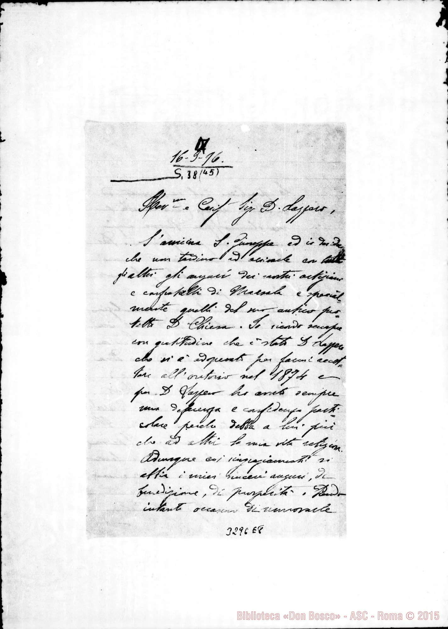 Fotogramma E 8 — Don Giovanni Chiesa-Don Lazzero. Marsala, 16-09-1896