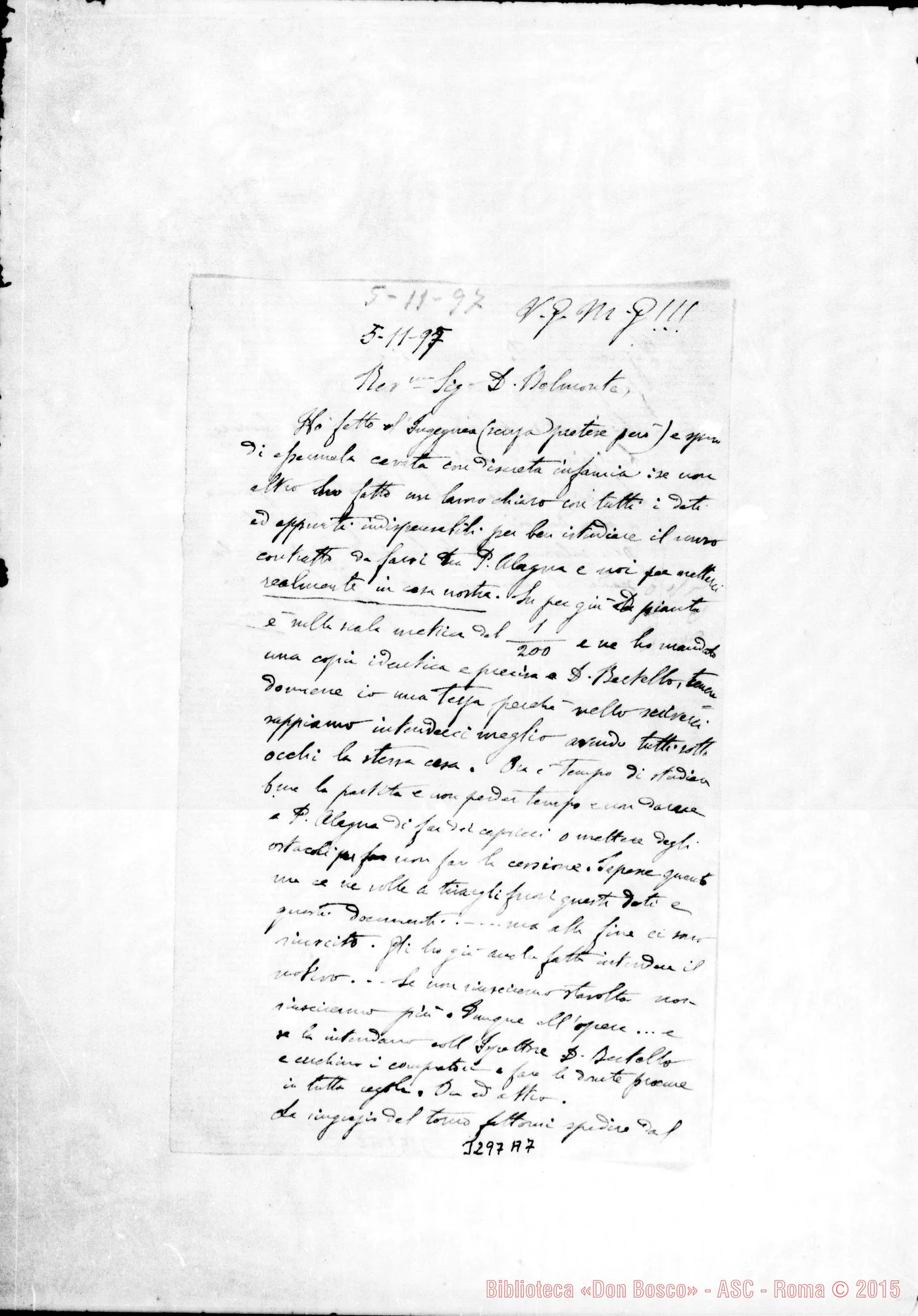 Fotogramma A 7 — Don Giovanni Chiesa-Don Belmonte. Marsala, 2-11-1897