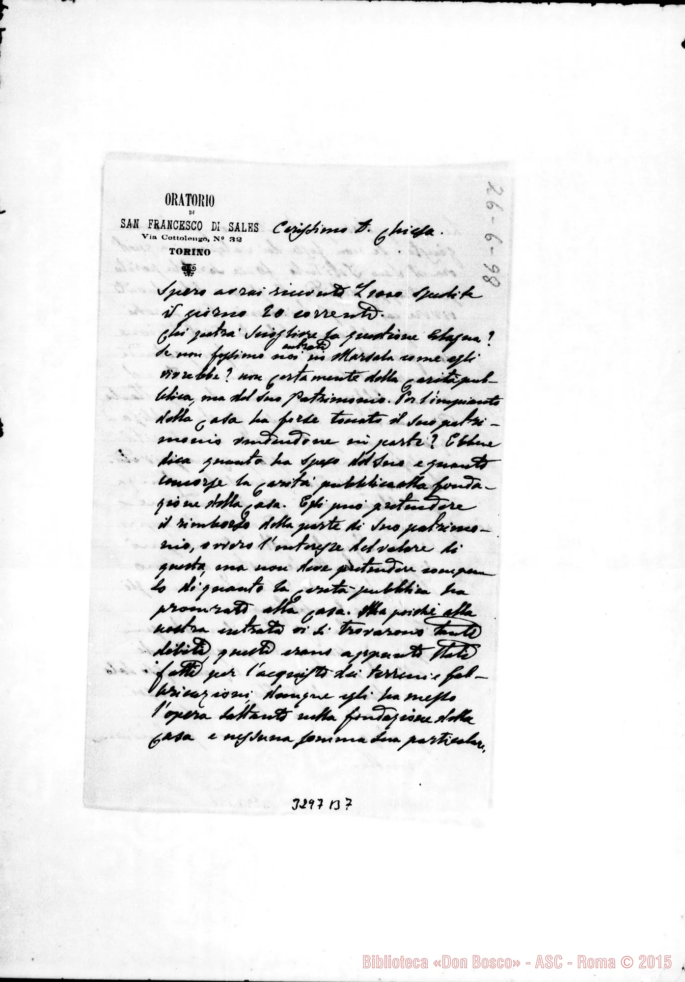 Fotogramma B 7 — Don Belmonte-Don Chiesa. Torino, 26-06-1898