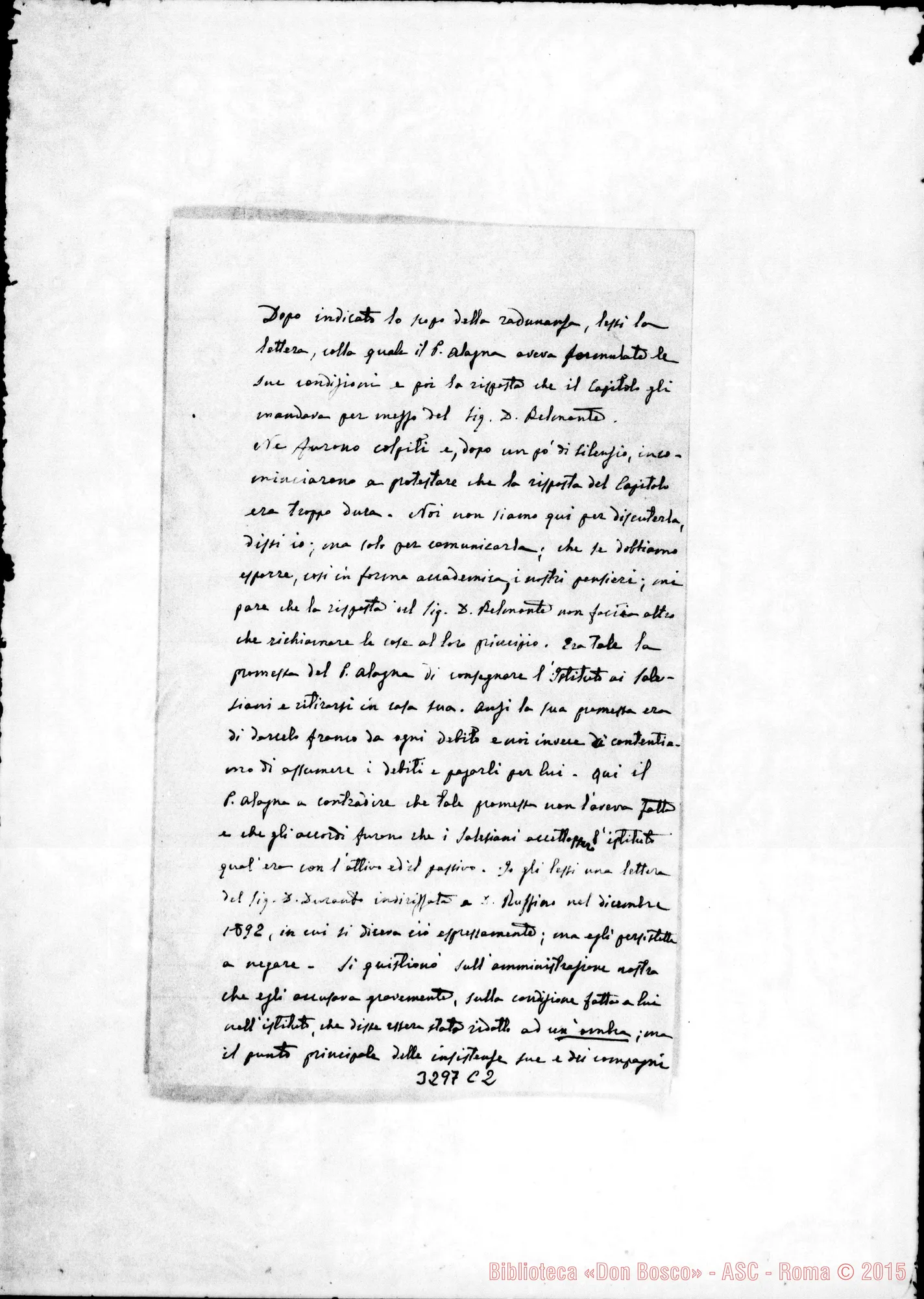 Fotogramma C 2 — Don Bertello-Don Rua. Catania, 27-07-1898